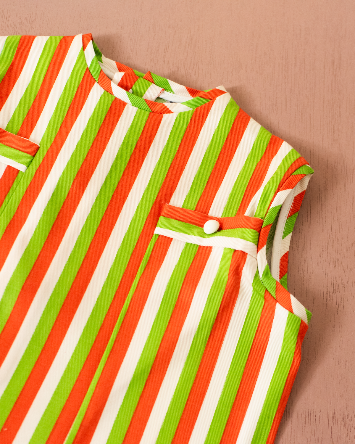 Striped dress | French deadstock from the seventies | 5-6 years