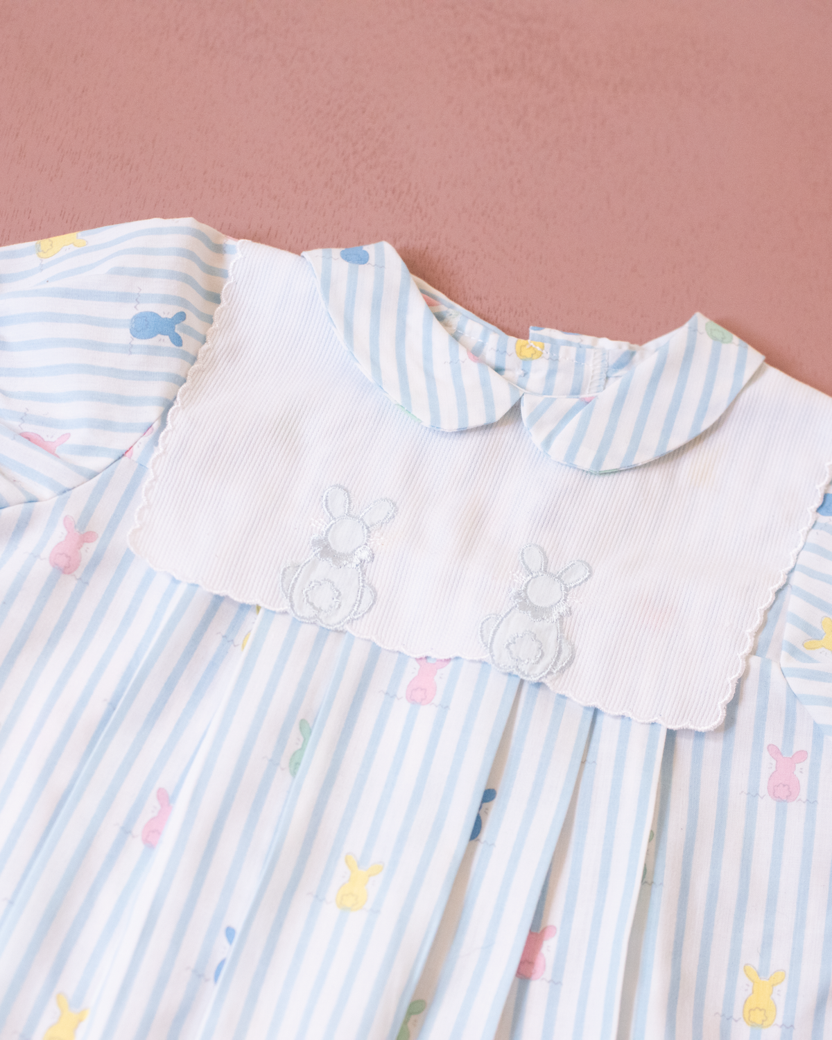 Summer set with bunnies and stripes | 3-6 months
