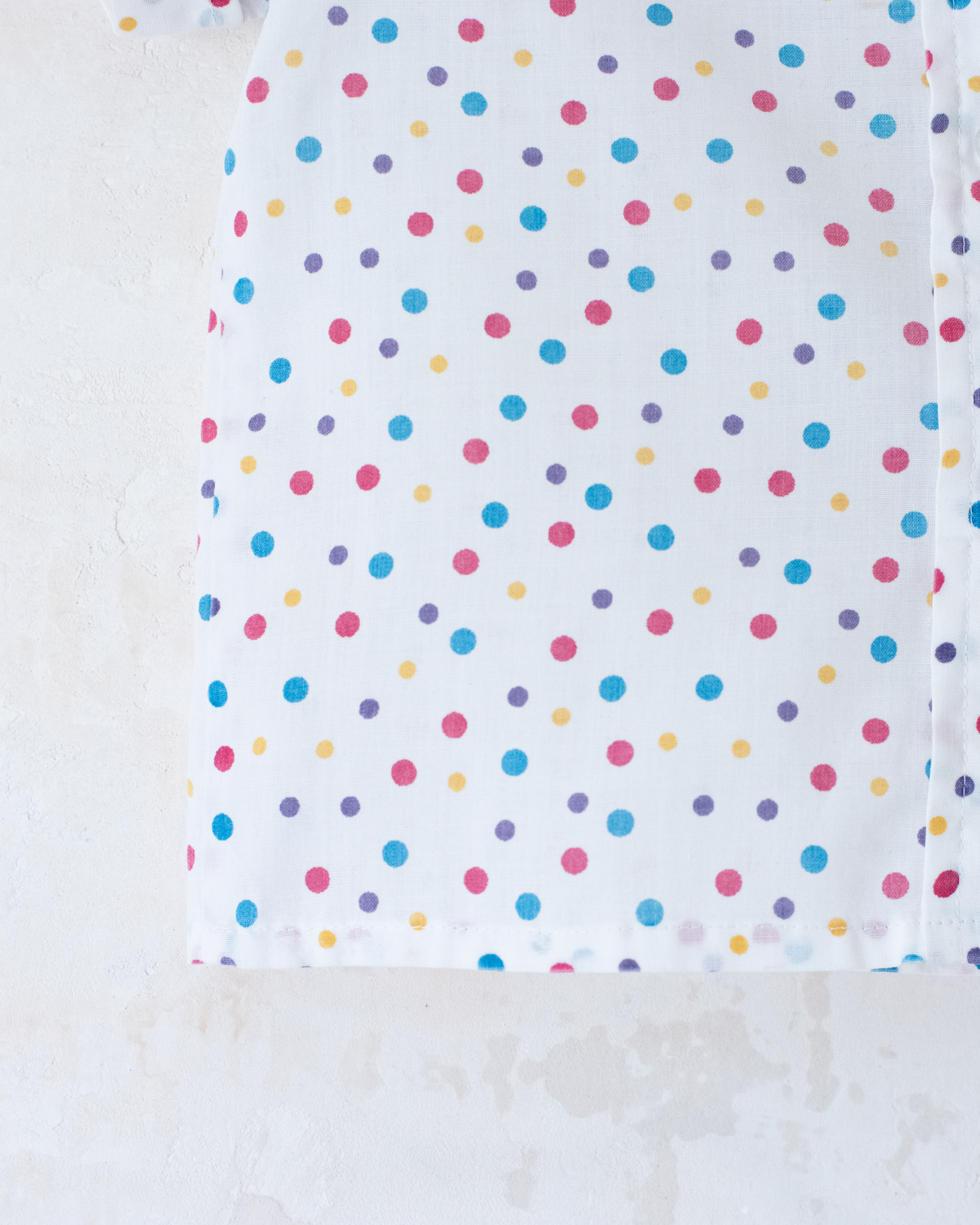 Short button-down shirt with dots | 6-9 months