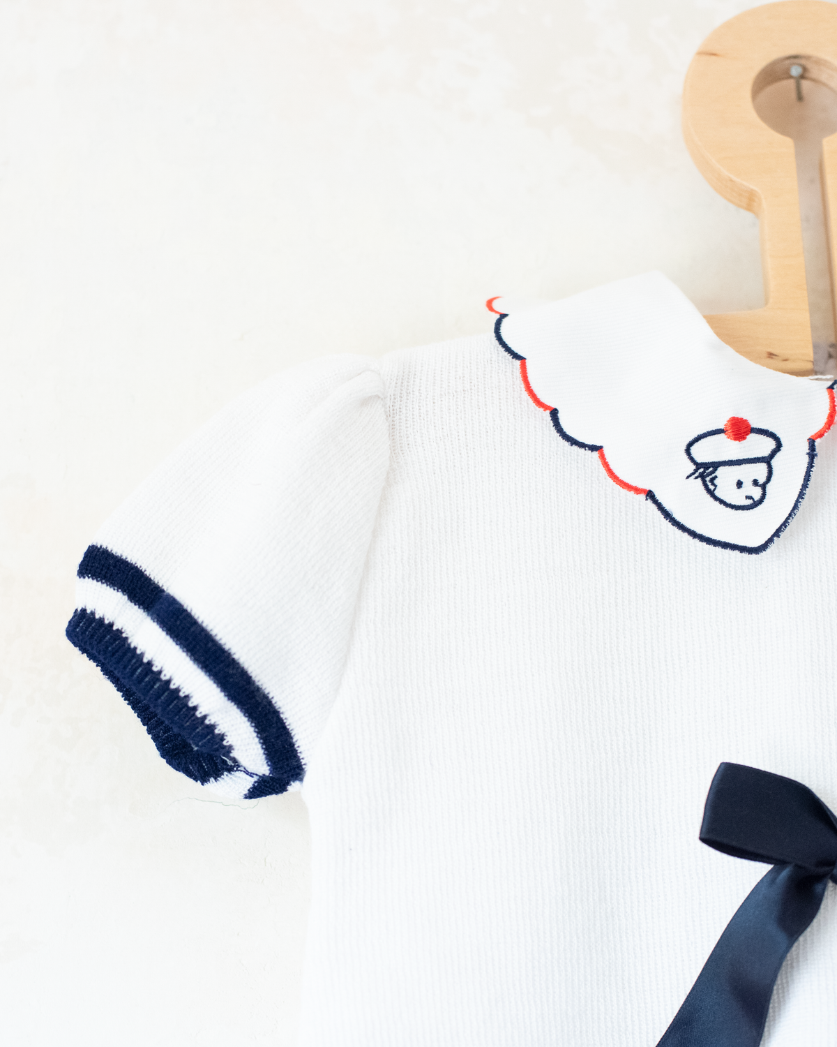 Knitted Sailor Overall | 9-12 Months