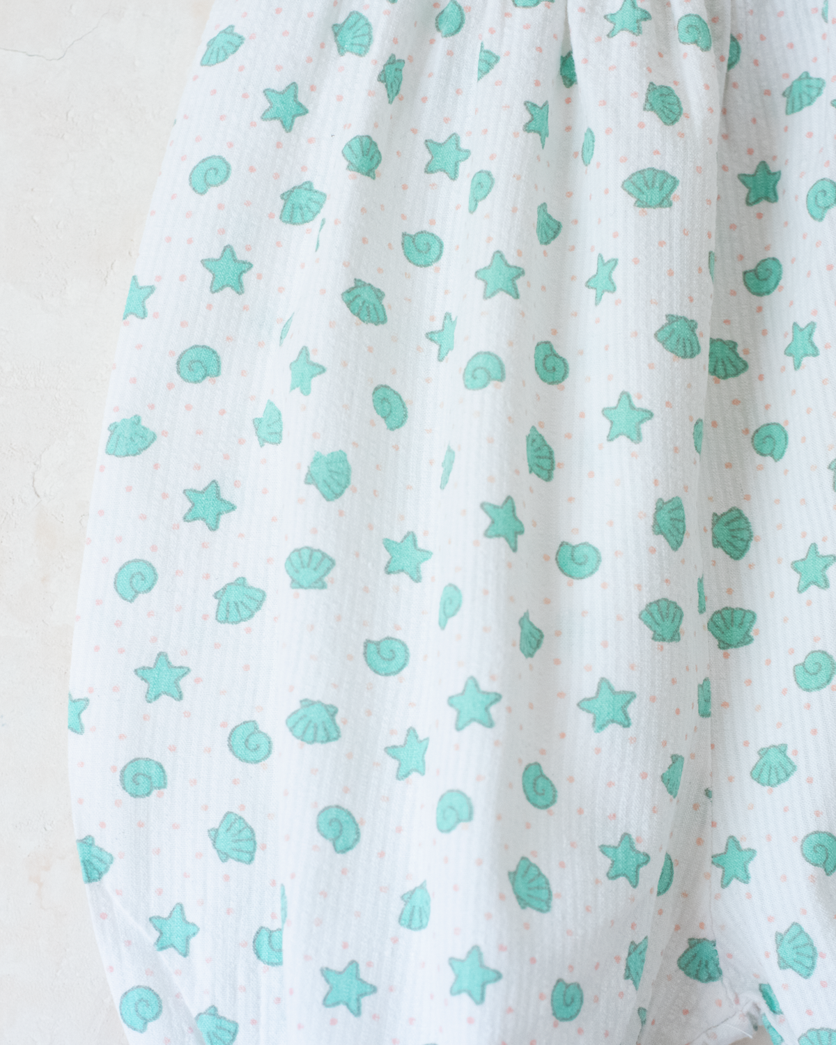 White overalls with scallops | 3-6 months