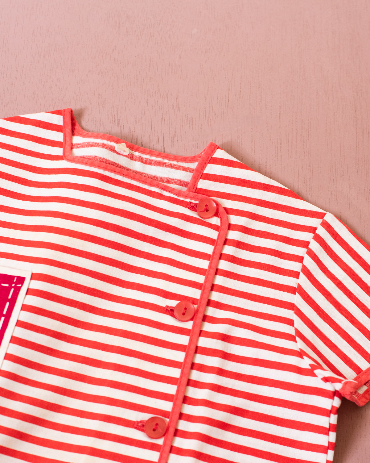 Striped dress with anchor | From the 50s in France | 2-3 years