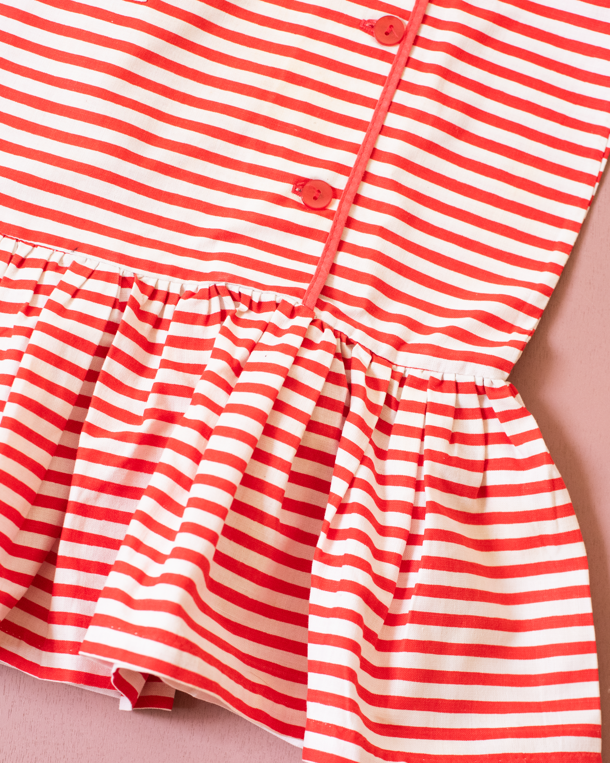 Striped dress with anchor | From the 50s in France | 2-3 years