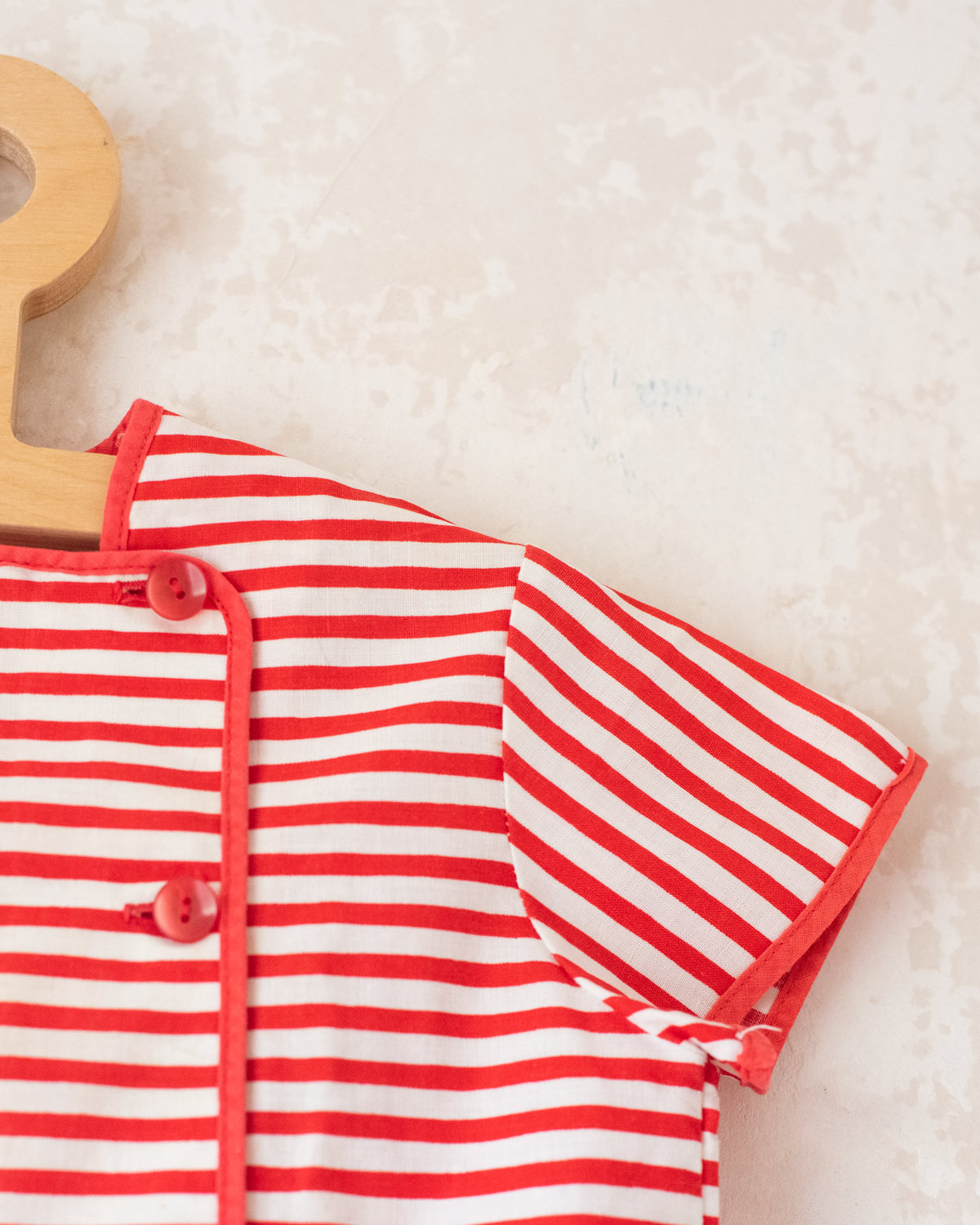 Striped dress with anchor | From the 50s in France | 2-3 years