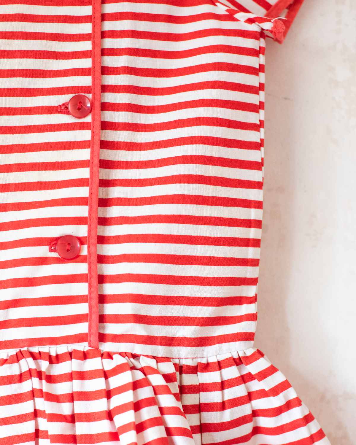Striped dress with anchor | From the 50s in France | 2-3 years