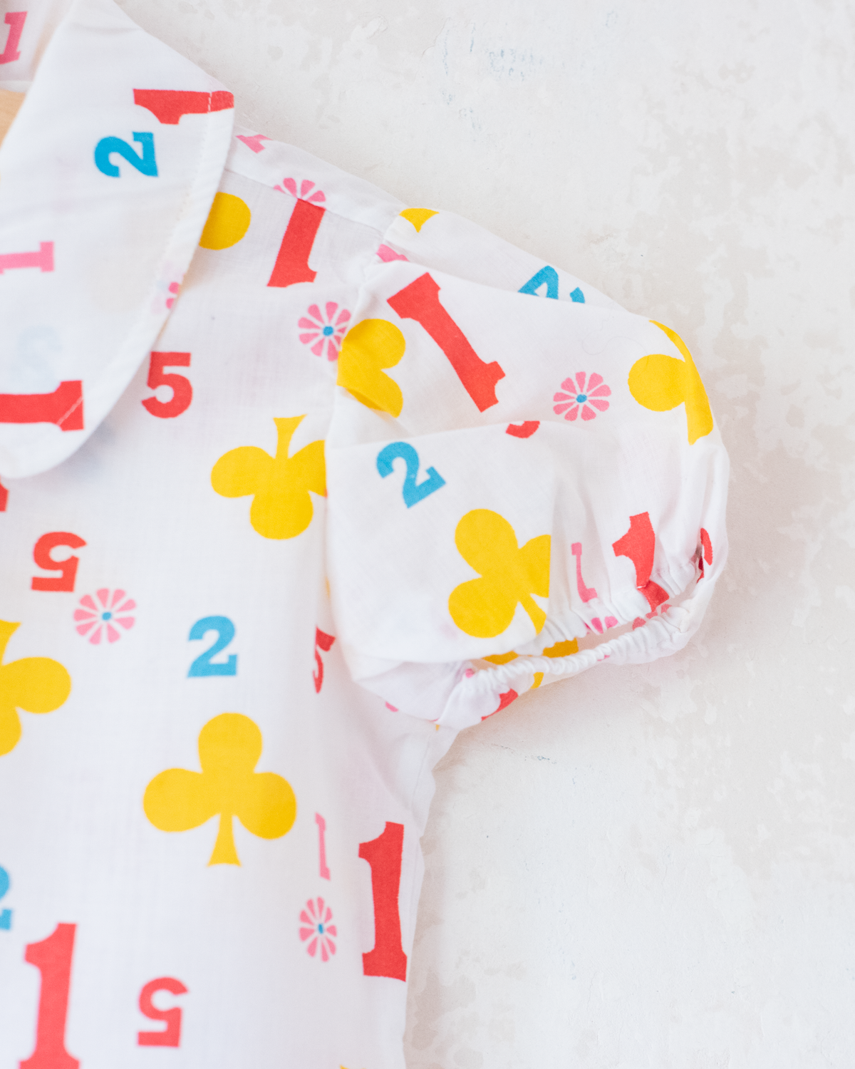 Button-down shirt with shamrocks and numbers | 10-11 years
