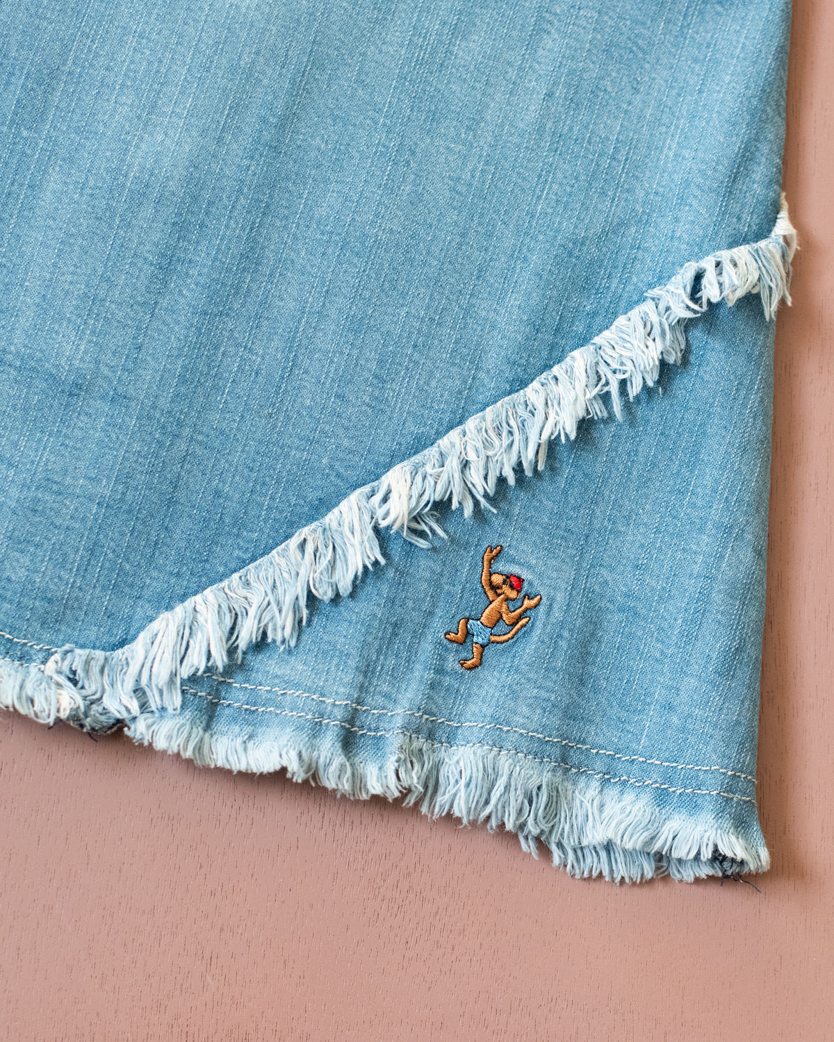 Denim dress with Lion King embroidery | 12-18 months