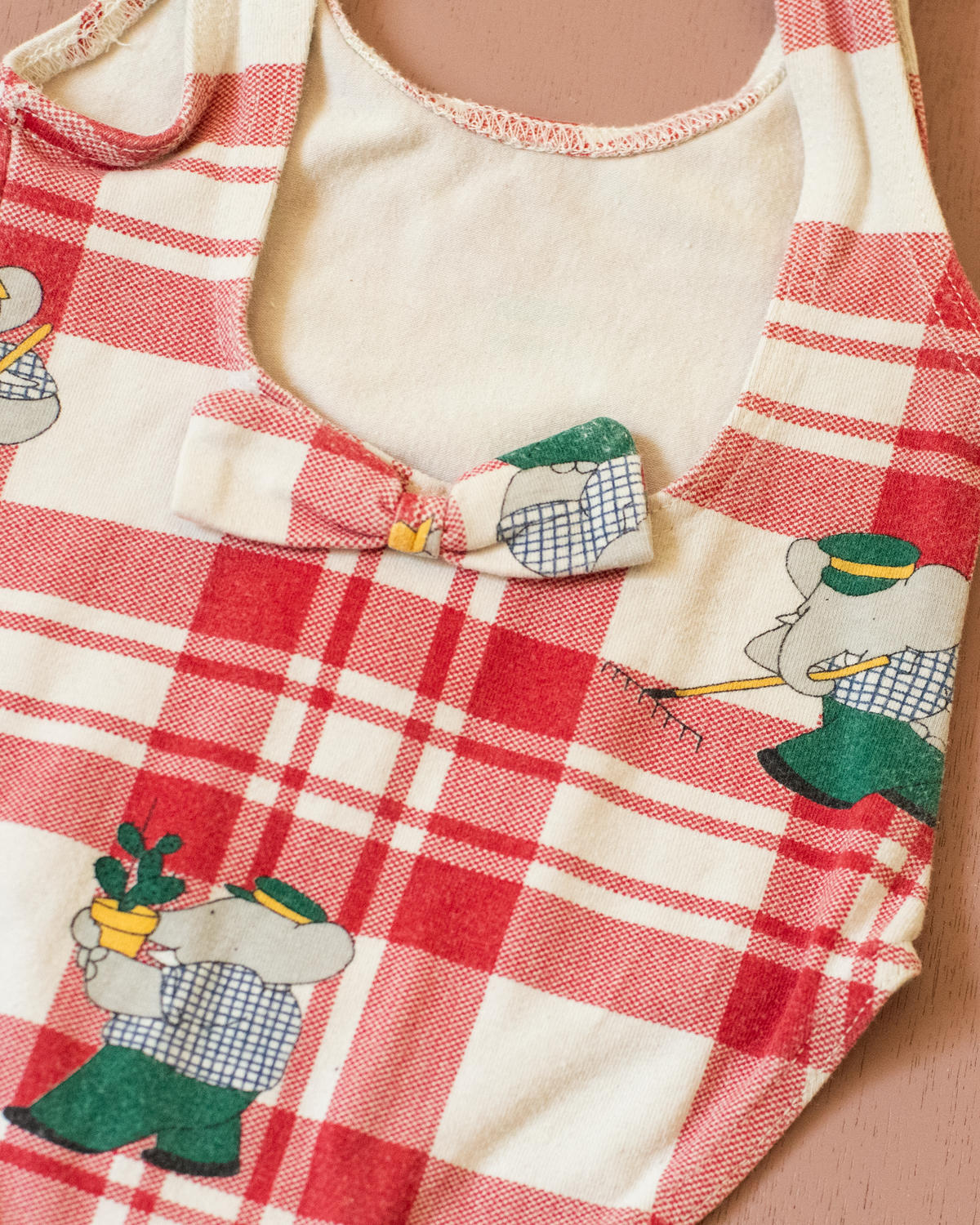 Checkered Bodysuit with King Babb | 9-12 Months