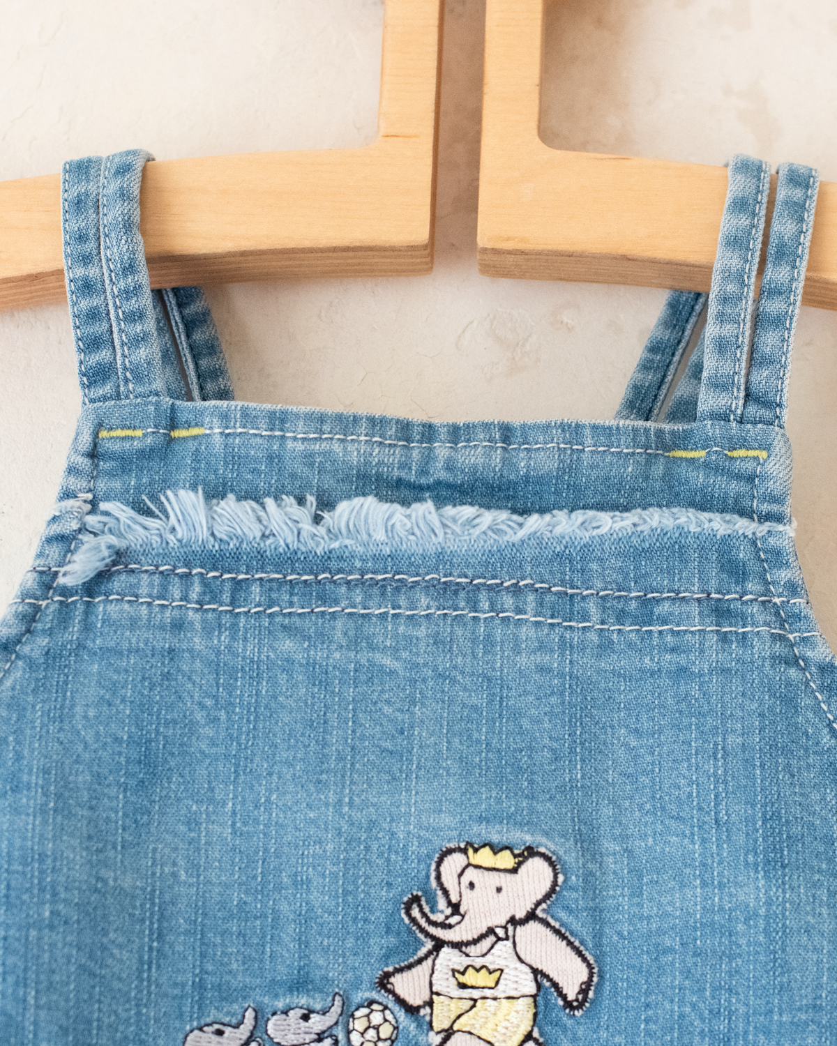 Denim dress with Lion King embroidery | 12-18 months