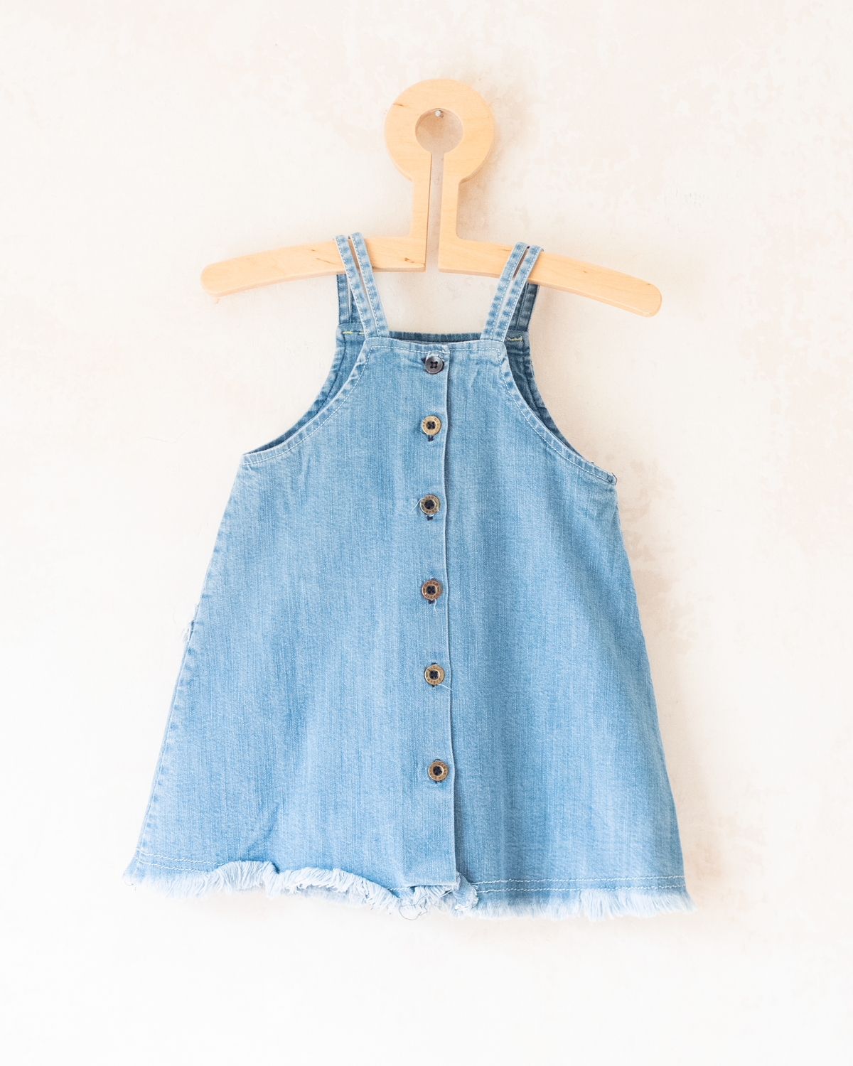 Denim dress with Lion King embroidery | 12-18 months