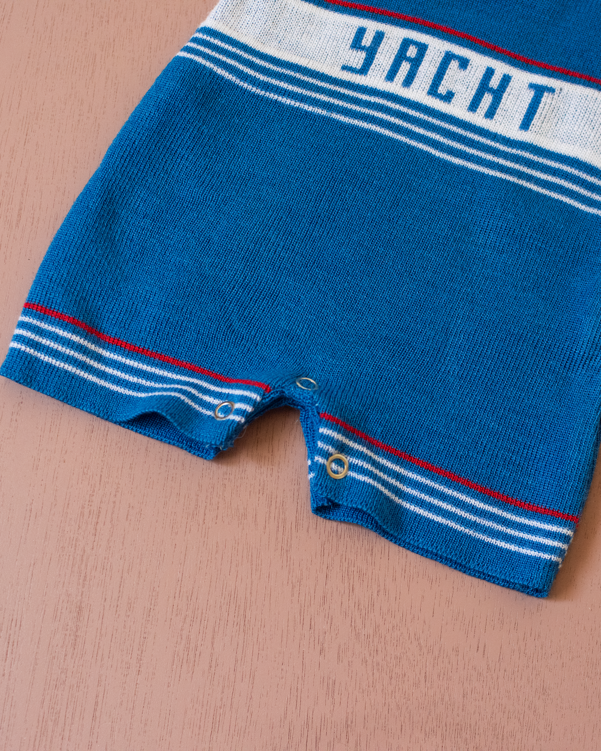 אוברול צרפתי סרוג כחול | 3-6 חודשים