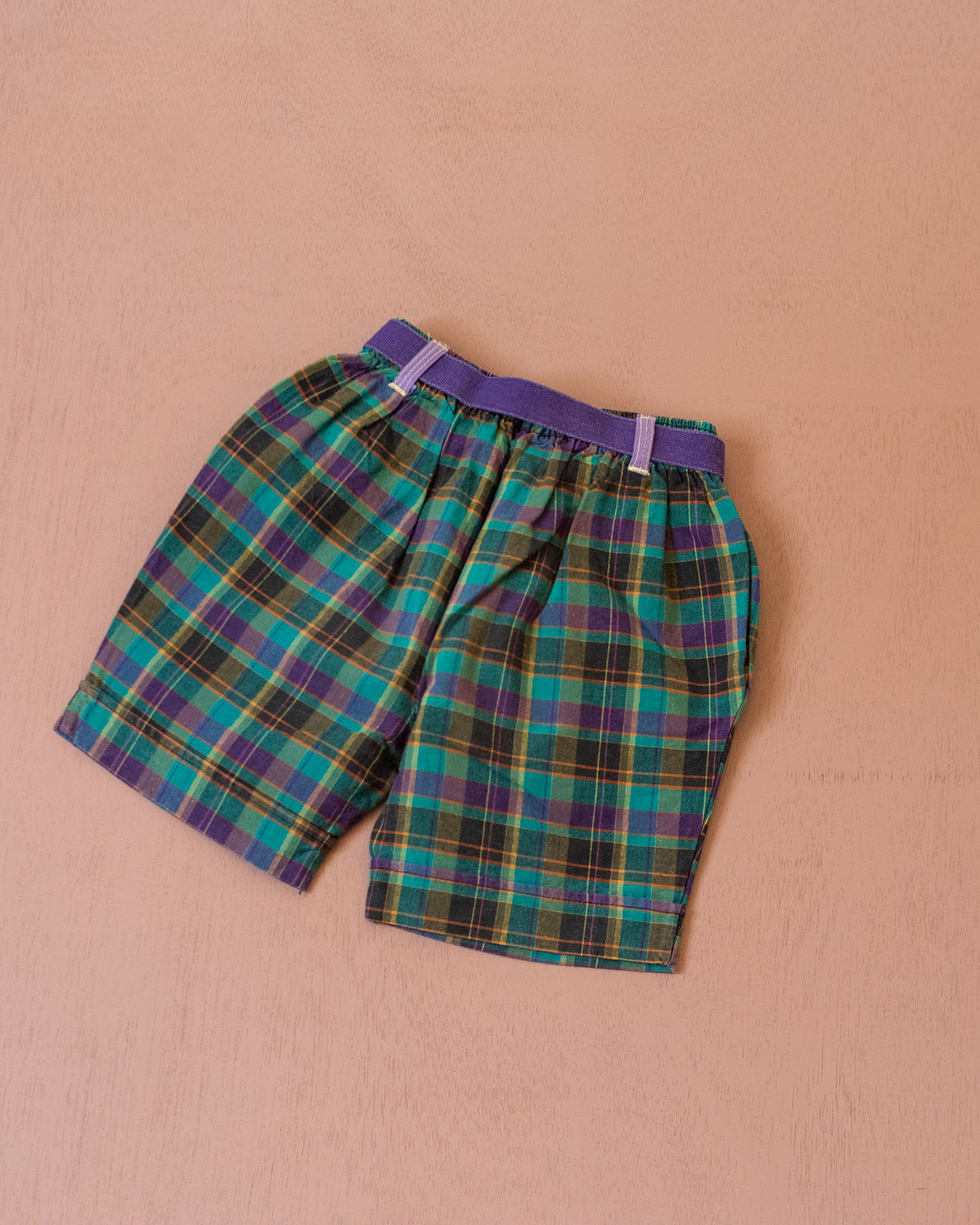 Plaid shorts with belt | 18-24 months