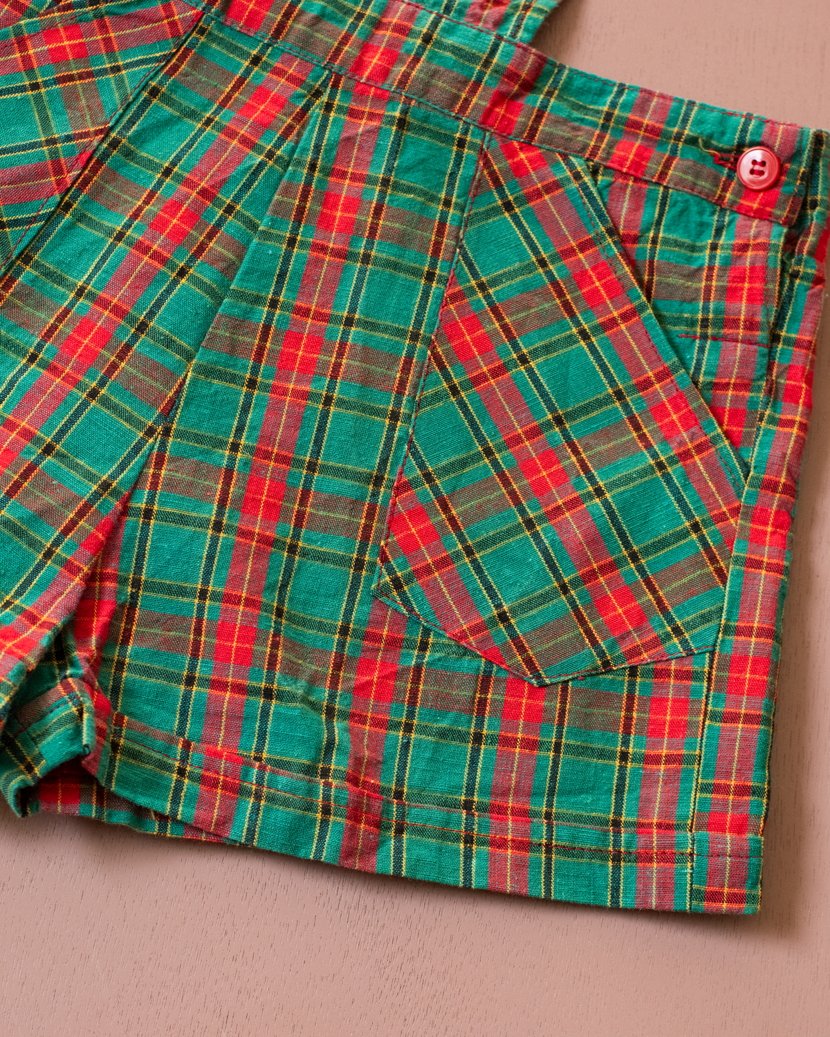 60s plaid overall | 2-3 years