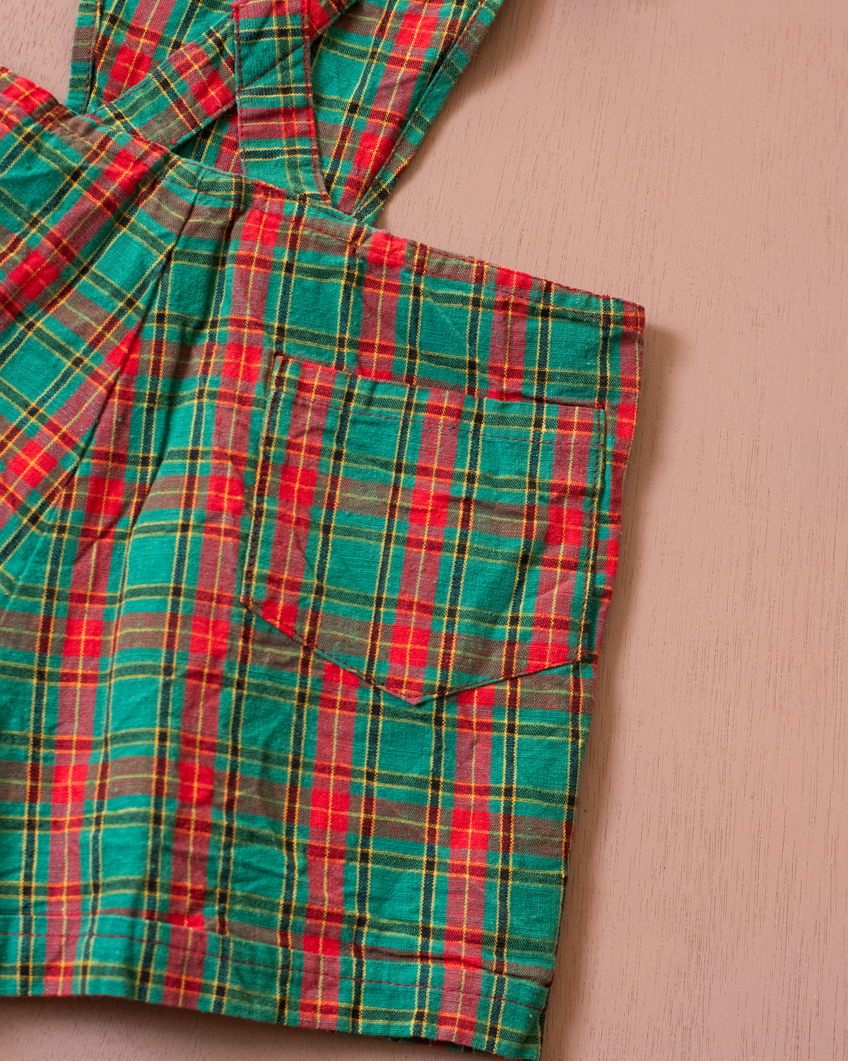60s plaid overall | 2-3 years