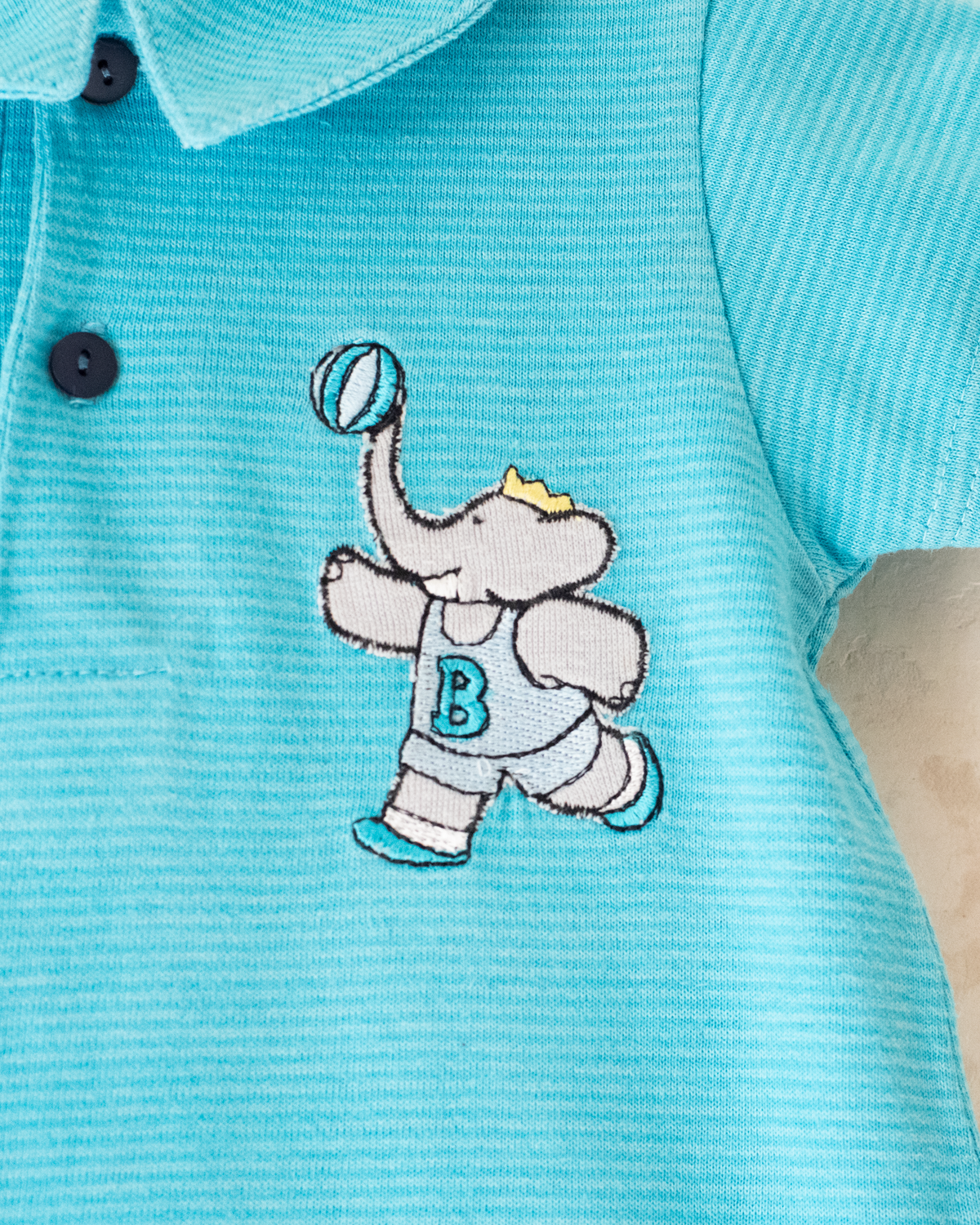 Sailor overalls with the King in the well | 0-3 months