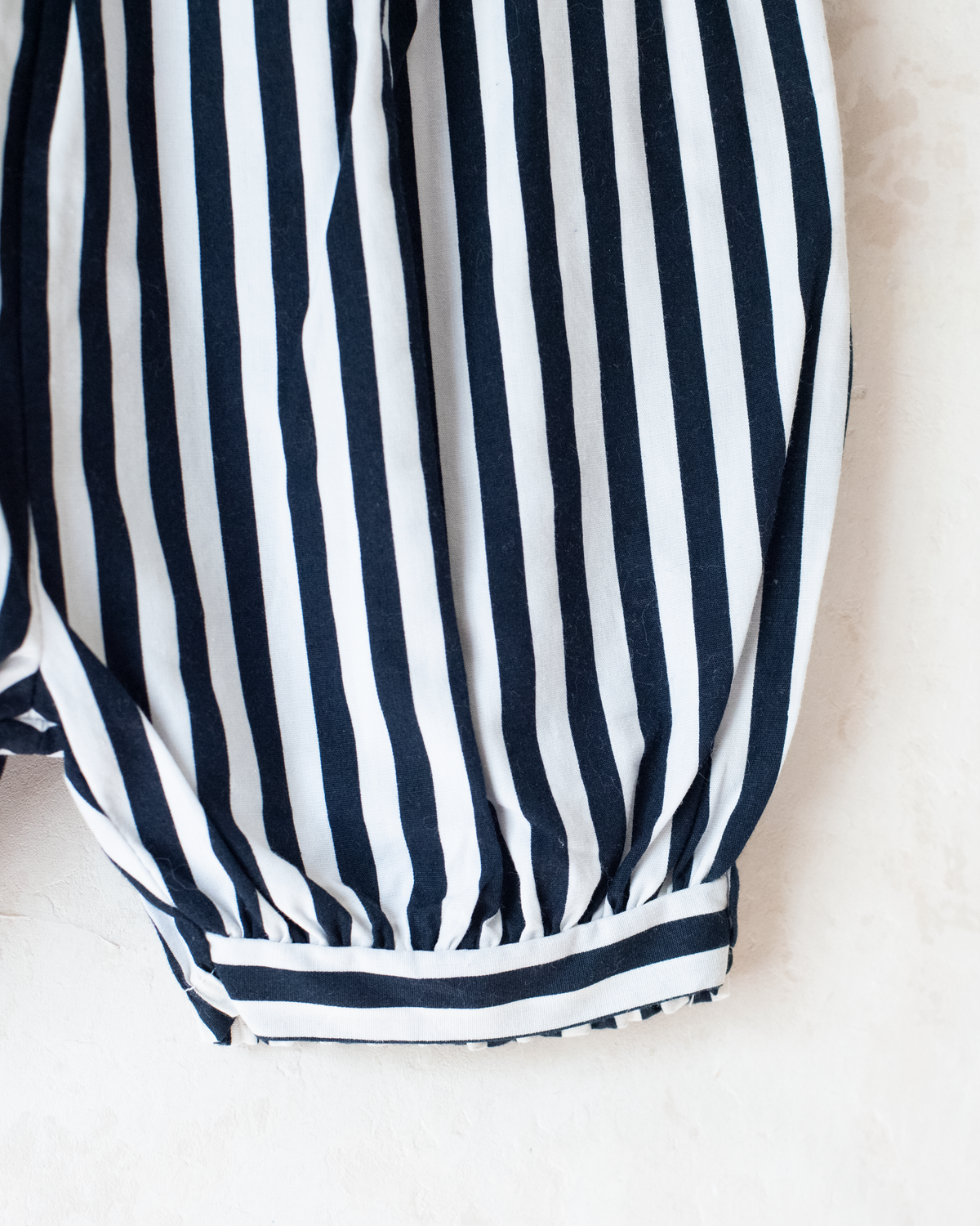 Striped overall, fishers, and fish buttons | French Deadstock | 3-6 months
