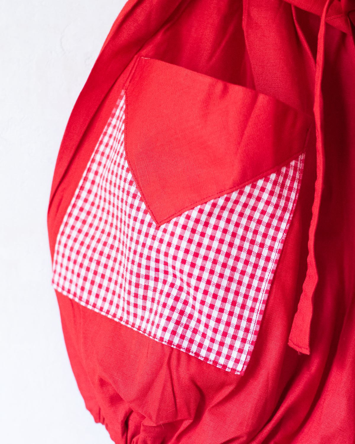 Red 70s plaid romper | 2-3 years