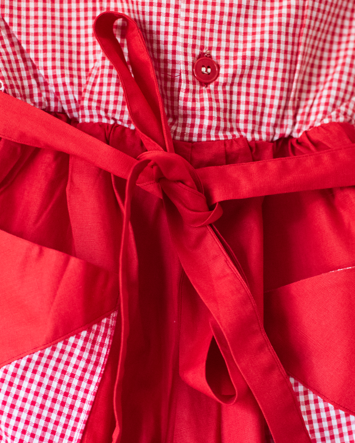 Red 70s plaid romper | 2-3 years