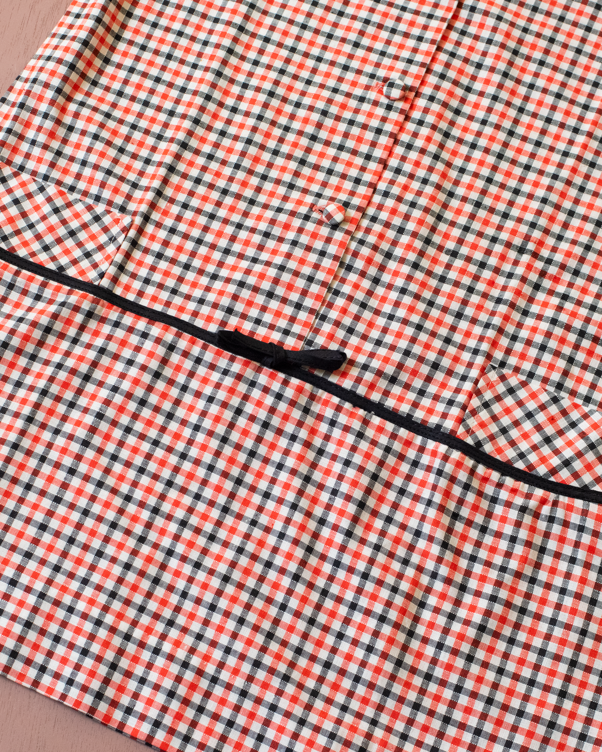 Checked dress | French deadstock from the seventies | 3-4 years