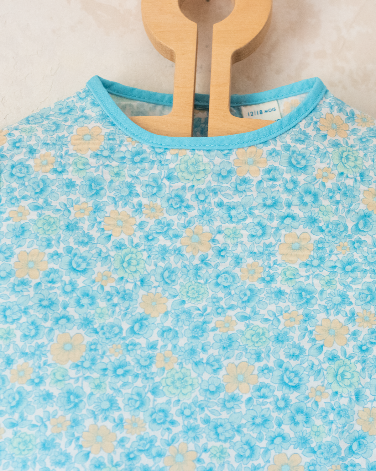 Floral Tunic with Light Blue | 12-18 Months