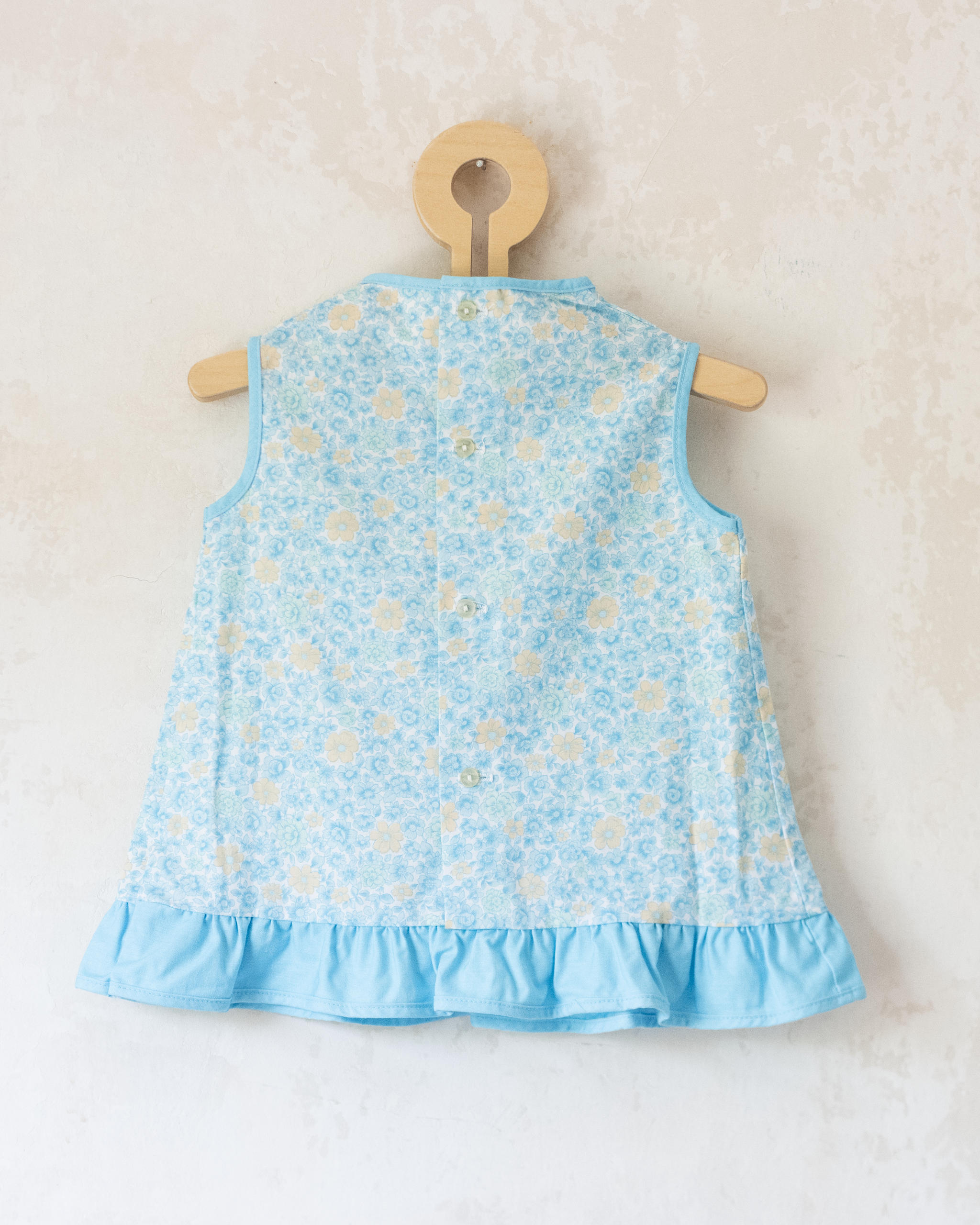 טוניקה פרחונית עם תכלת | 12-18 חודשים