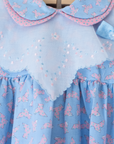 שמלה בצבעי פסטל עם צווארון רקום | דד סטוק ספרדי | 5-6 שנים