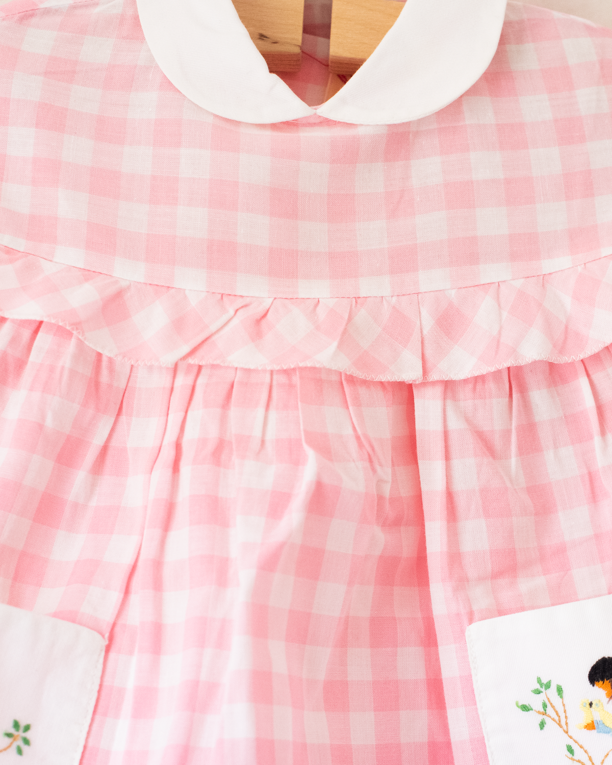 Girls' Embroidered Plaid Dress | French Sixties | 9-12 Months