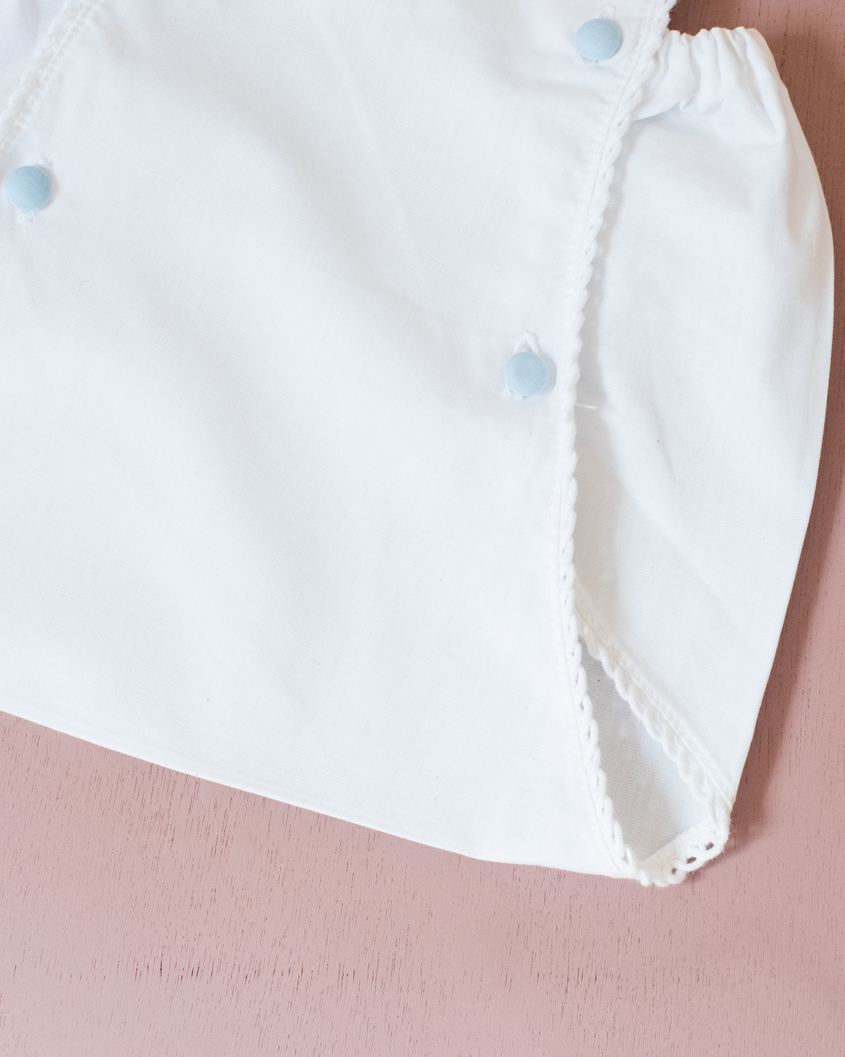 White romper with embroidered birds | 3-6 months
