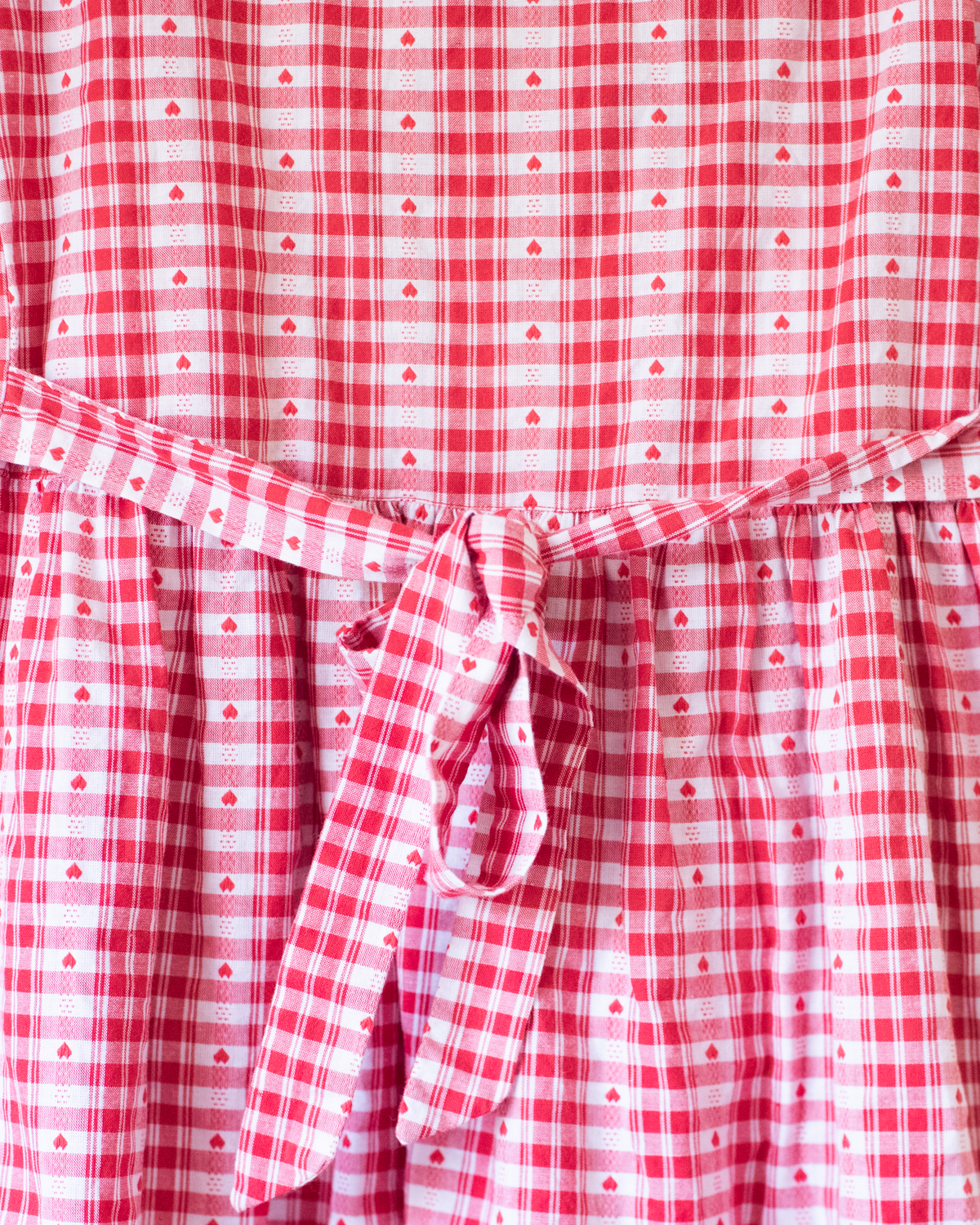Plaid dress with hearts and a sailor collar | 9-10 years