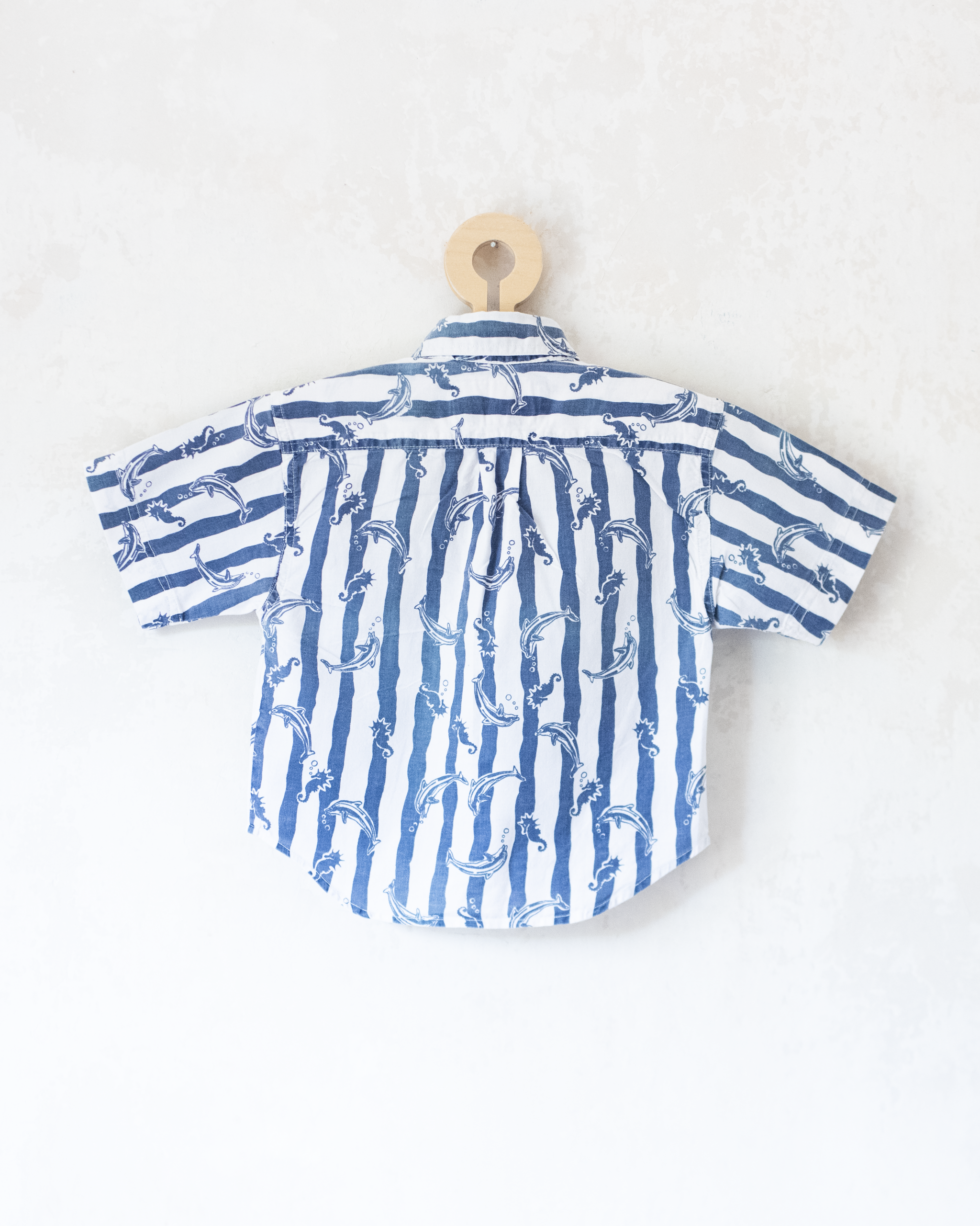 חולצה מכופתרת עם פסים ודולפינים | 2-3 שנים