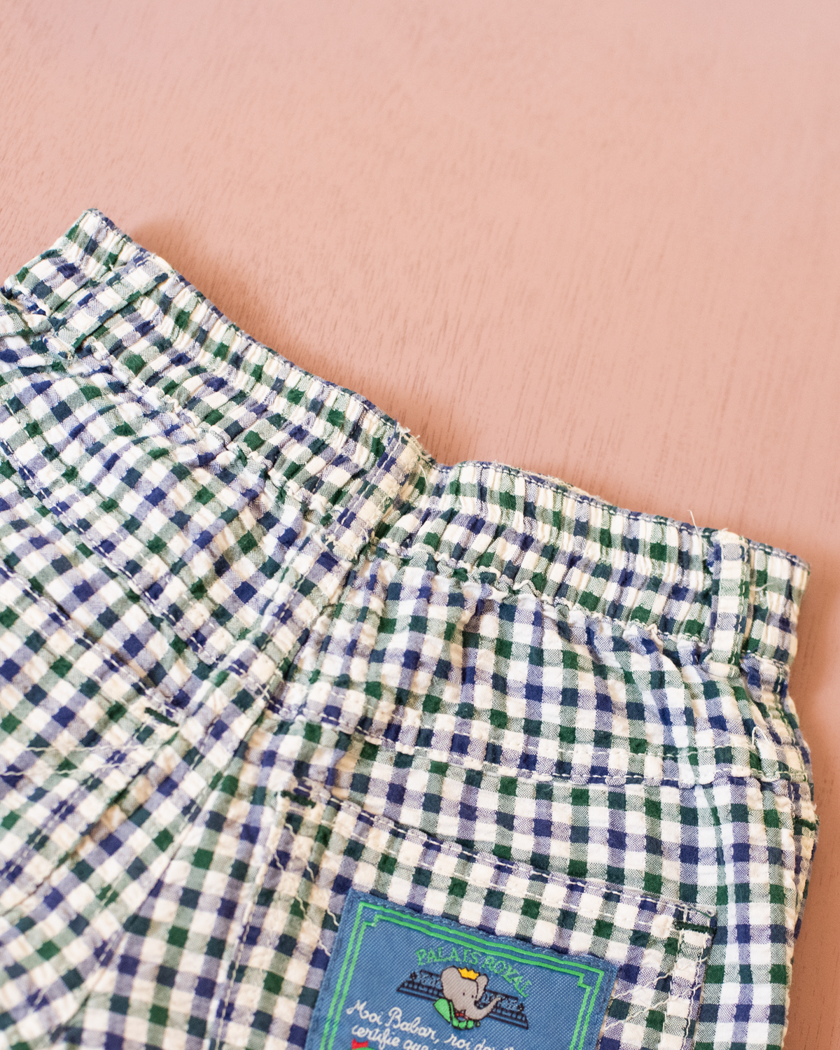 Checked pants with embroidered King Babar | 4-5 years