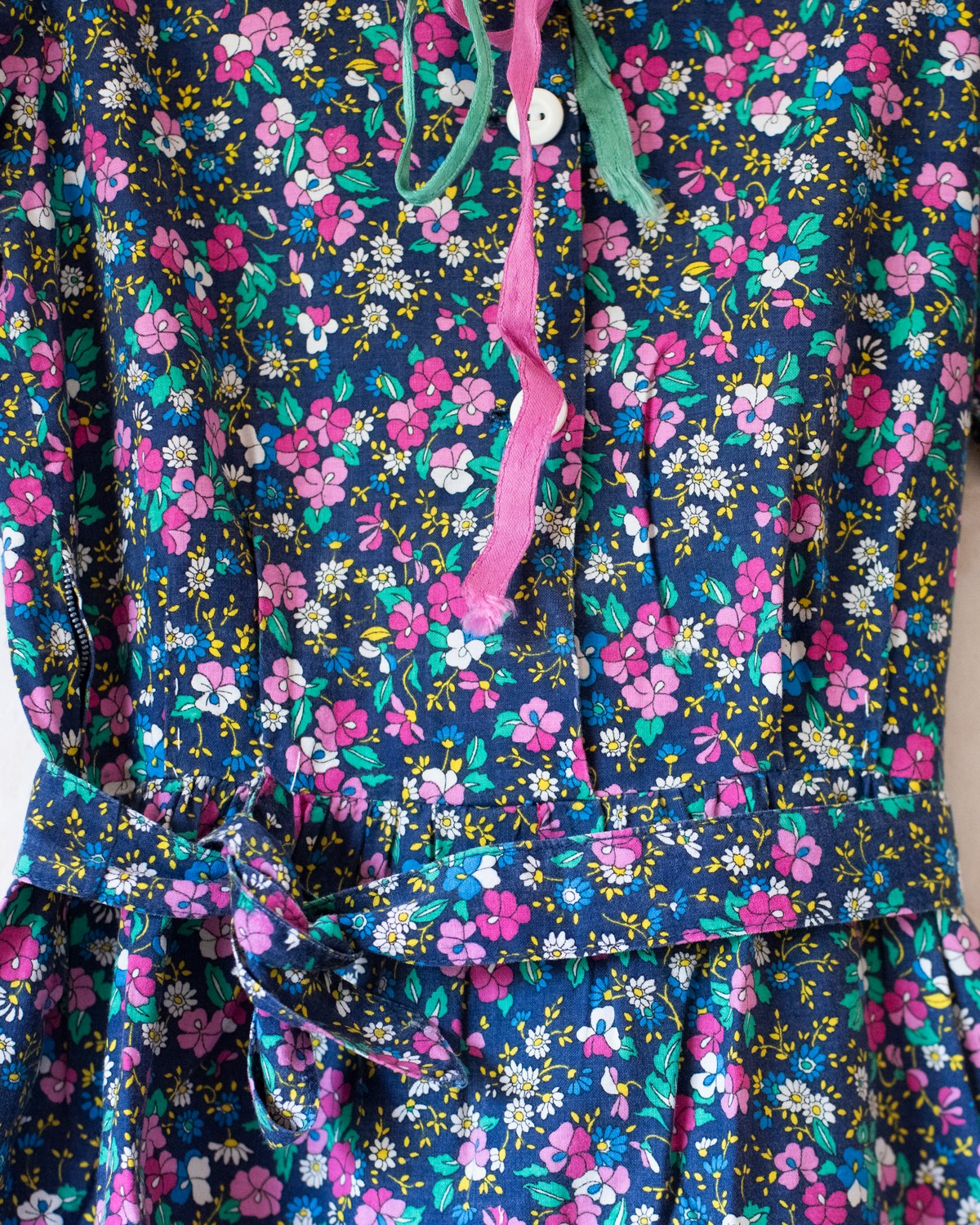Handmade French Floral Dress | 7-8 Years