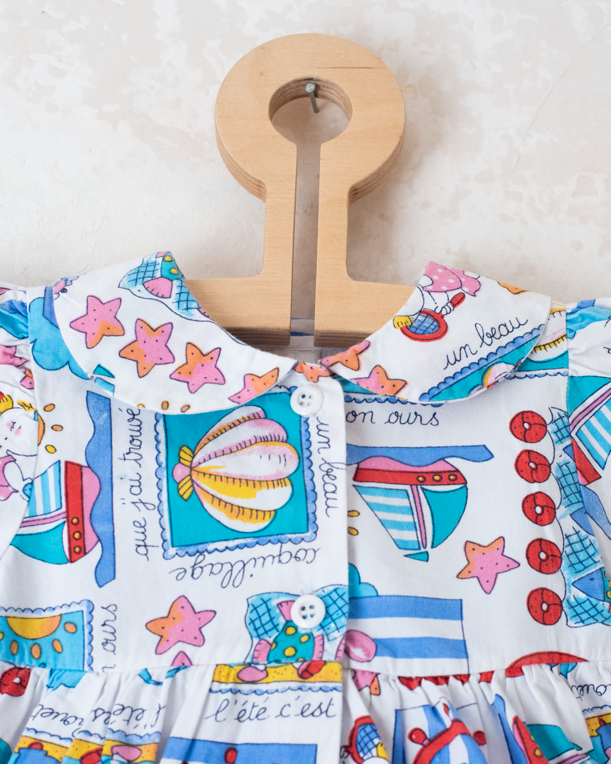 Colorful overalls with sea prints | 3-6 months