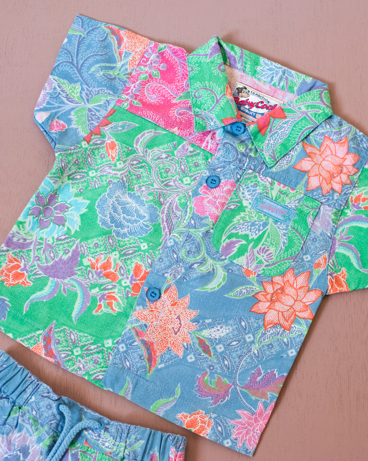 Colorful Floral Set from the Eighties | 18-24 Months