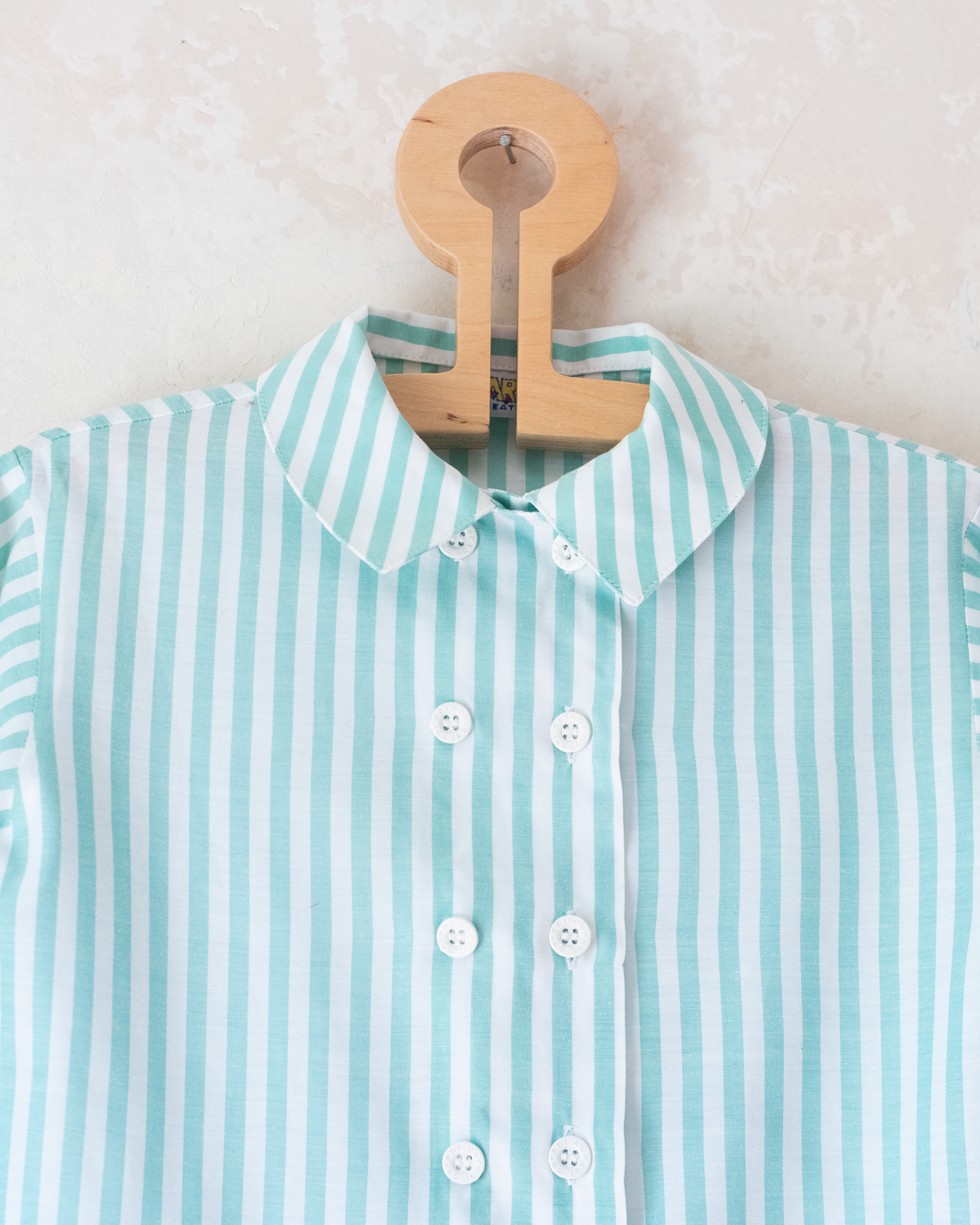 Long striped shirt with two rows of buttons | 3-4 years