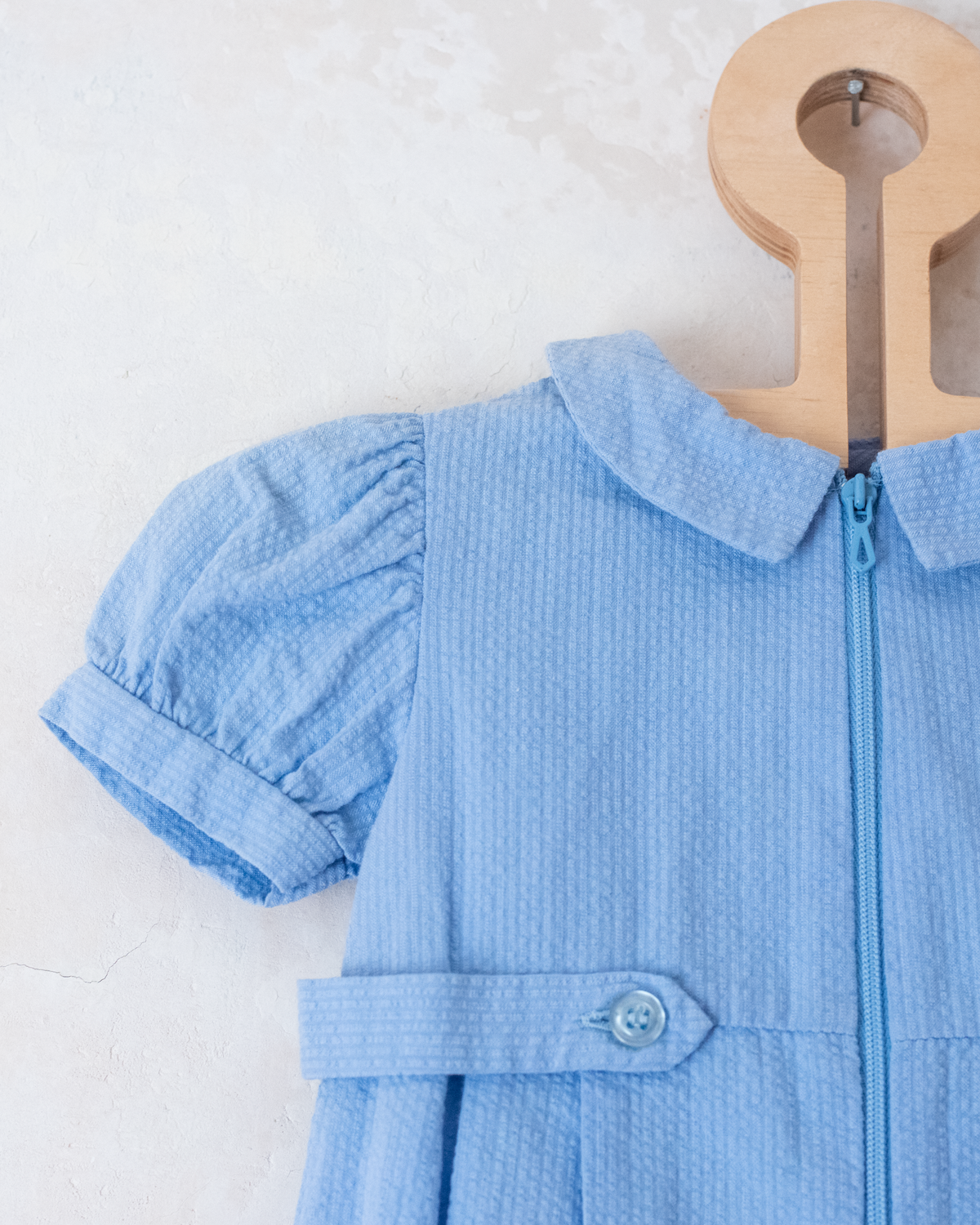 Tailored French overalls in light blue | 3-6 months