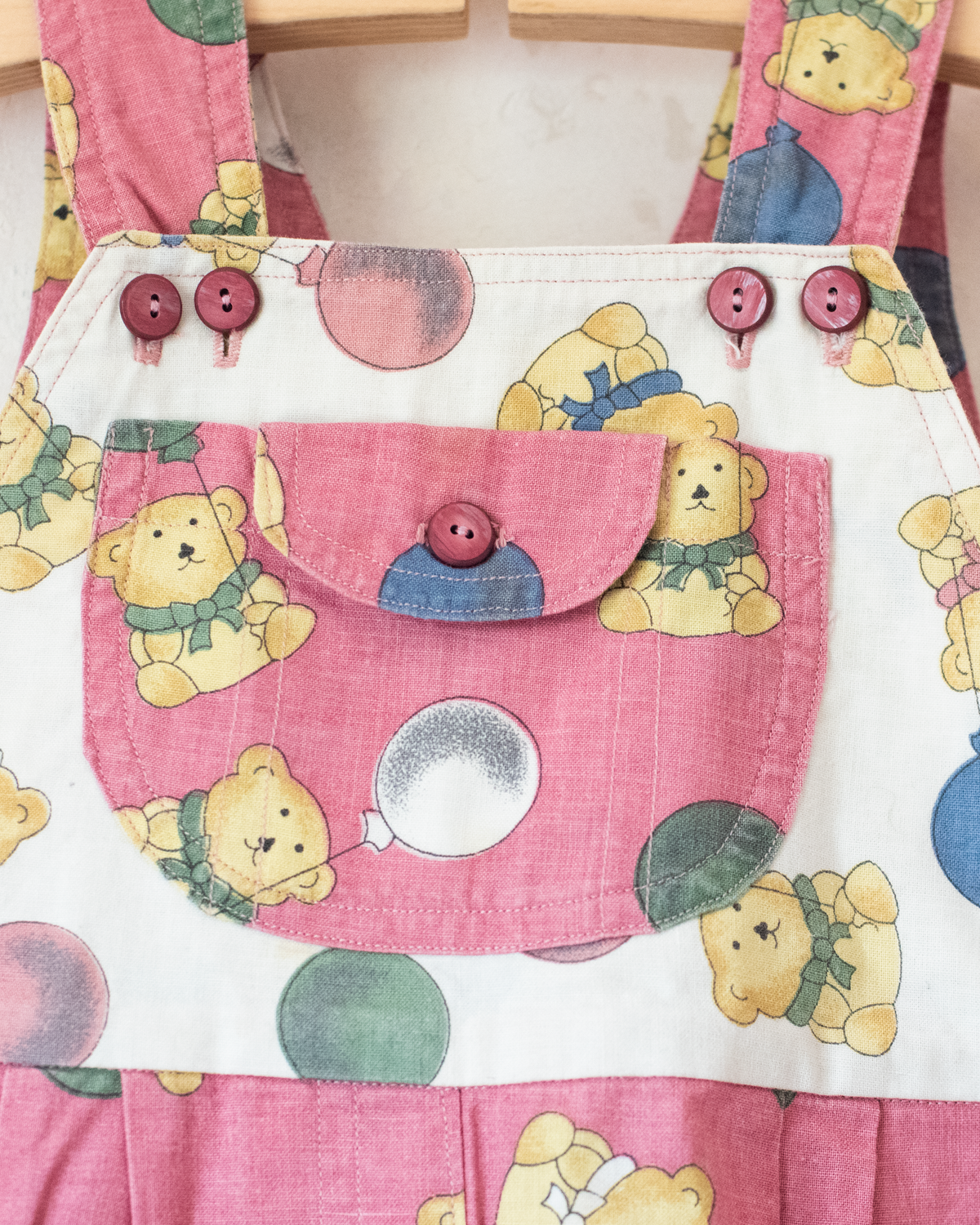 Overalls with bears and balloons | French deadstock | 2-3 years