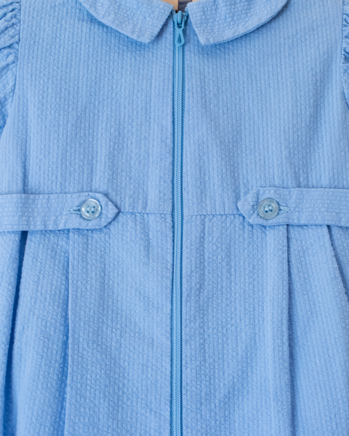 Tailored French overalls in light blue | 3-6 months
