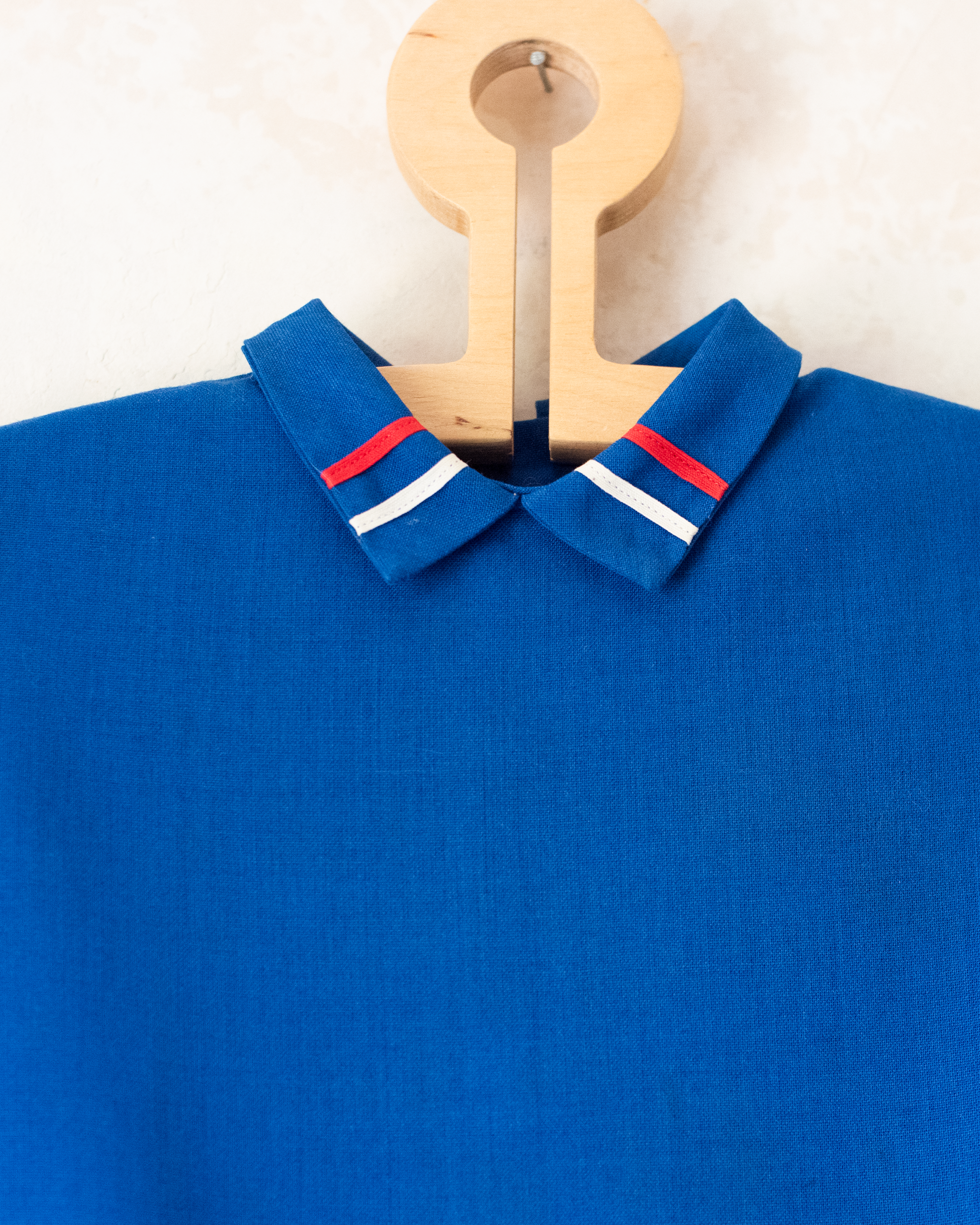 שמלה כחולה משנות ה50 עם סוסוני ים | 18-24 חודשים