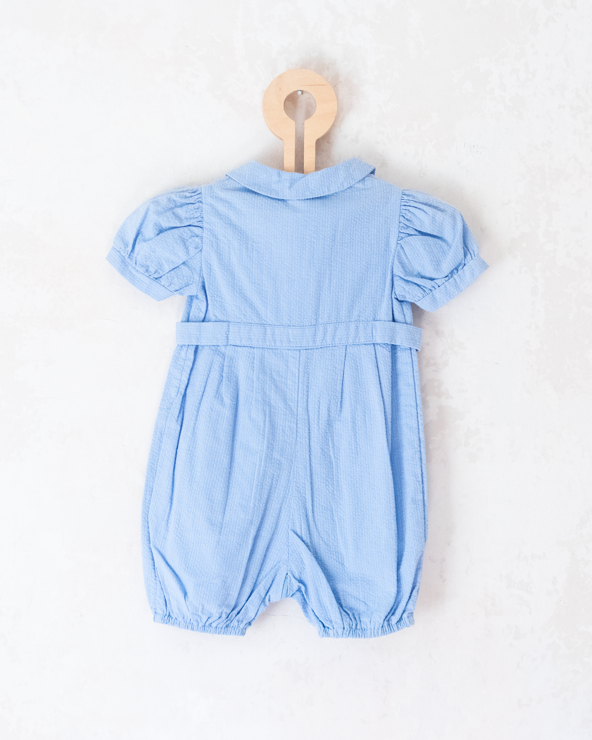 Tailored French overalls in light blue | 3-6 months