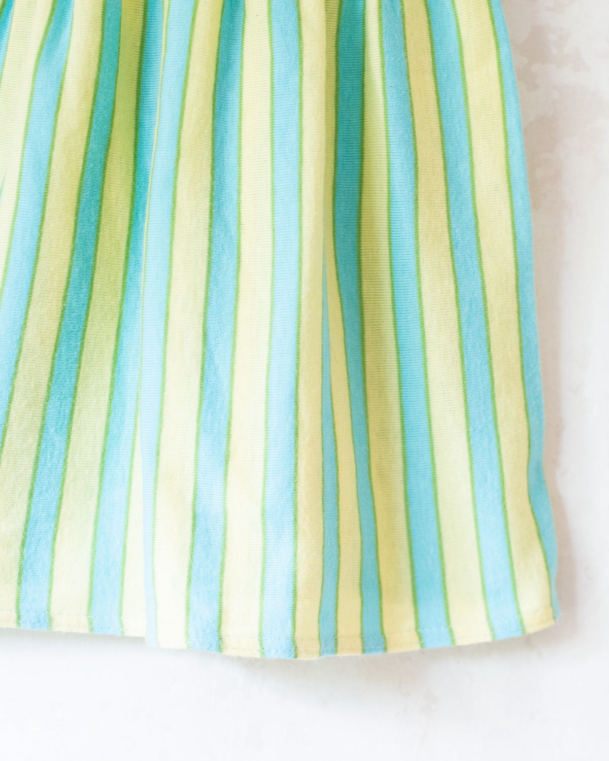 Yellow and light blue striped dress | 6-9 months