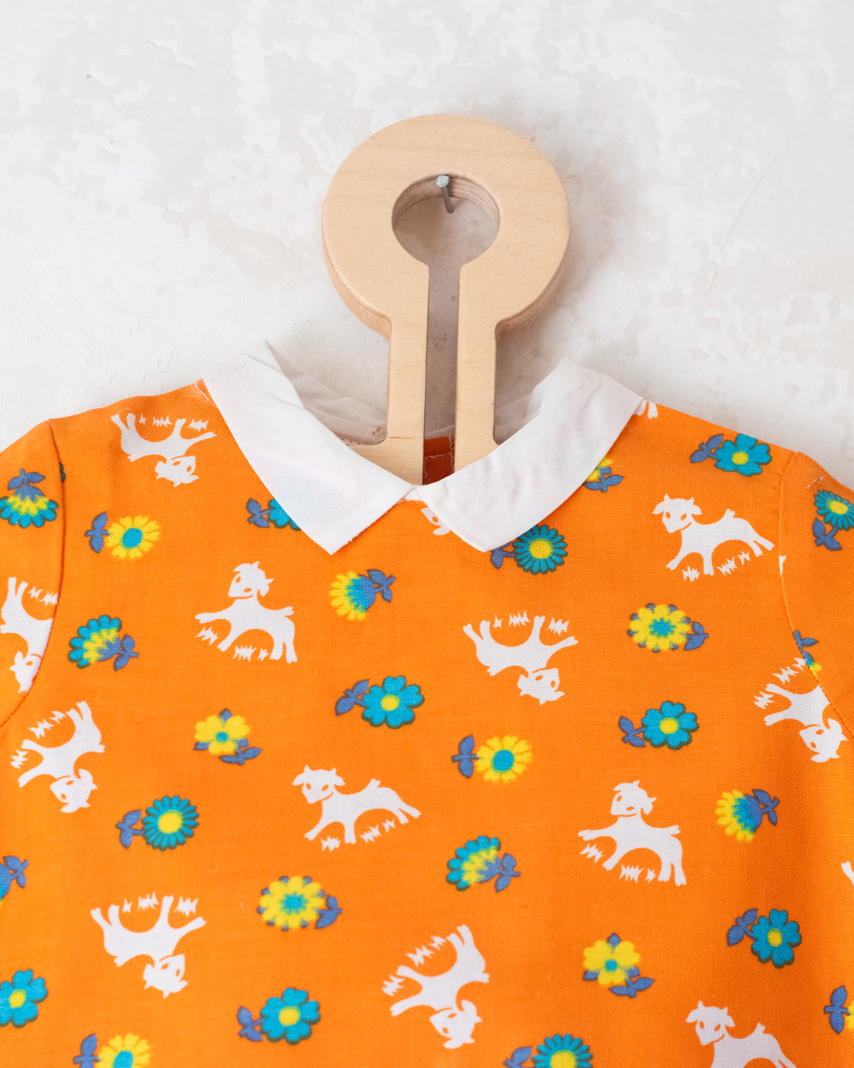 Long shirt with patches and flowers | 6-9 months
