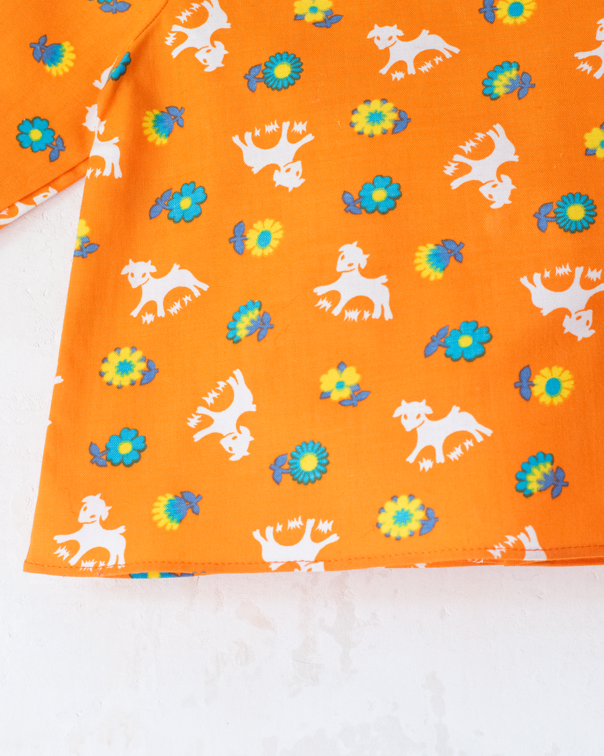 Long shirt with patches and flowers | 6-9 months