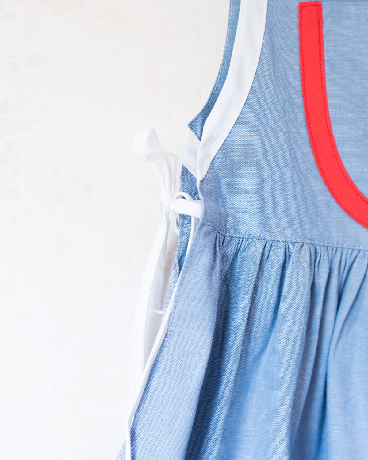 Light blue dress with salt embroidery | Deadstock from Barcelona | 5-6 years