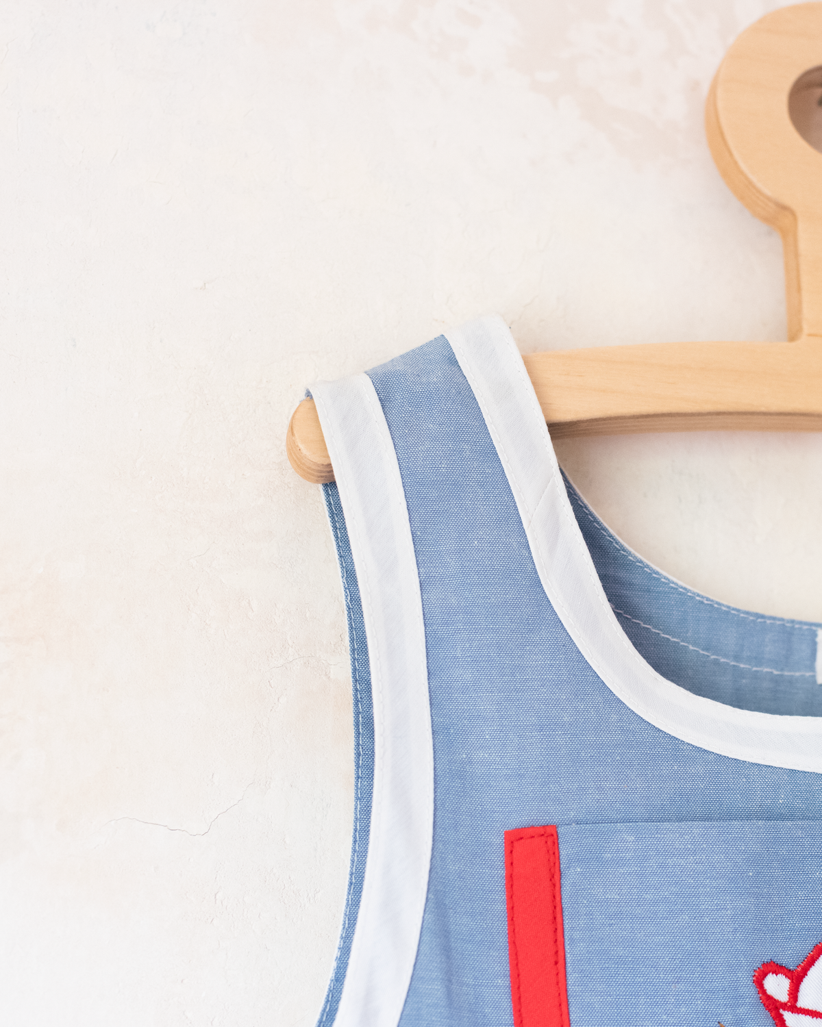 Light blue dress with salt embroidery | Deadstock from Barcelona | 5-6 years