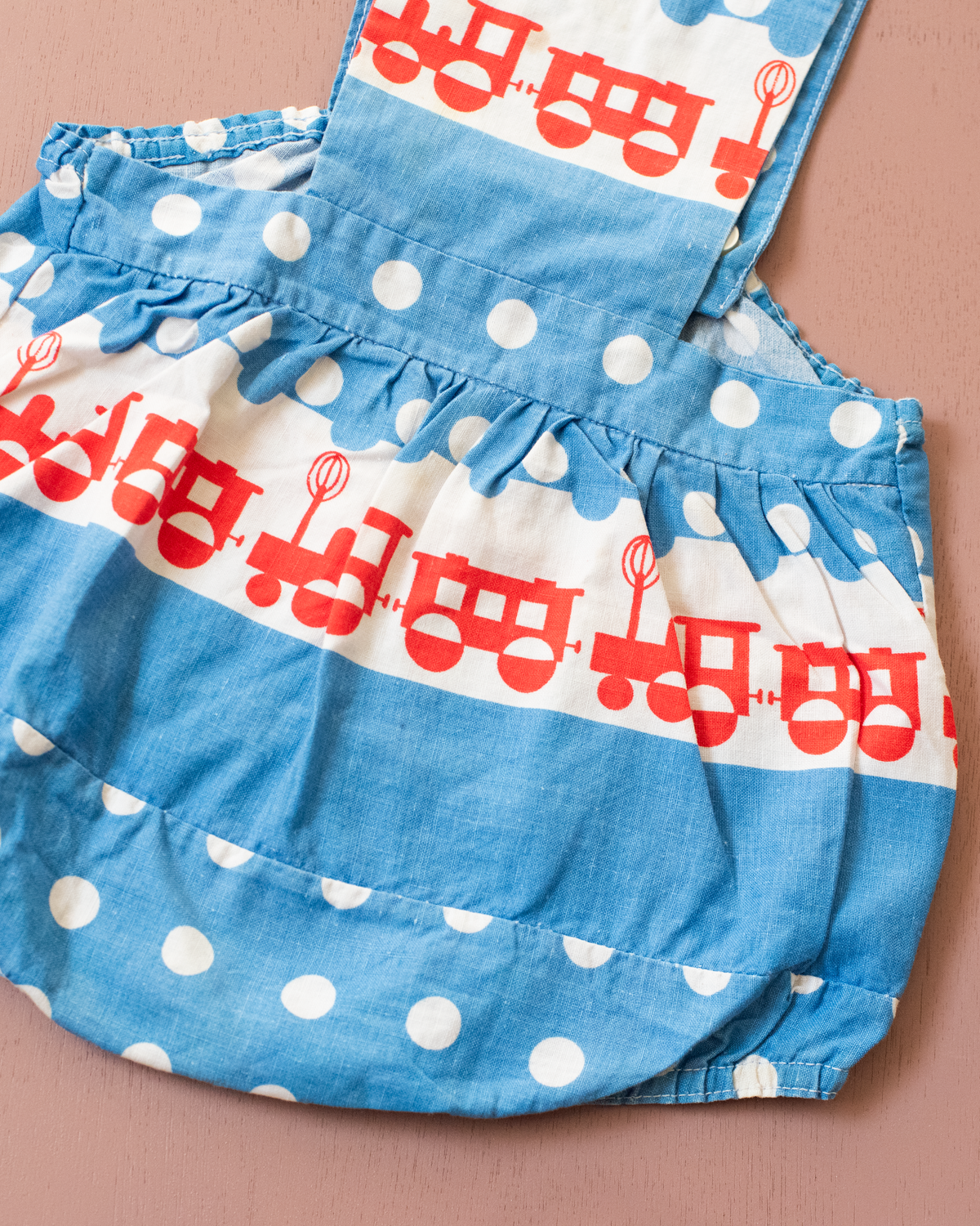 Blue Romper with Trains | 18-24 Months