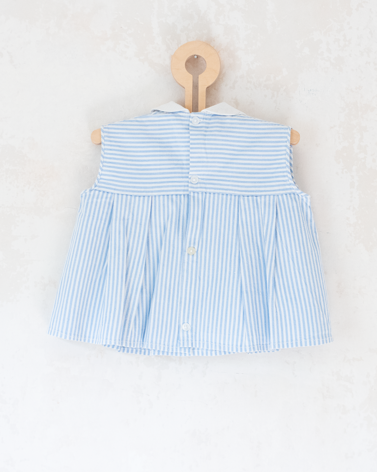 Tunic with stripes and colorful embroidery | 9-12 months