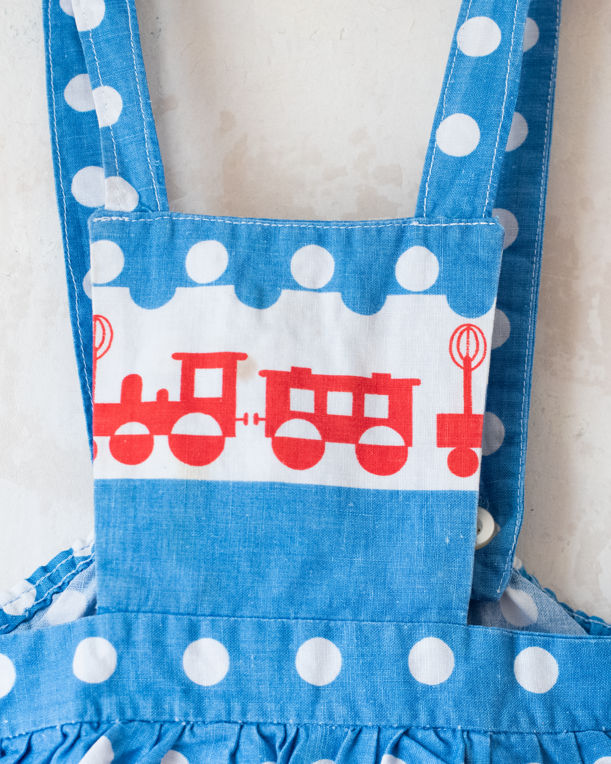Blue Romper with Trains | 18-24 Months
