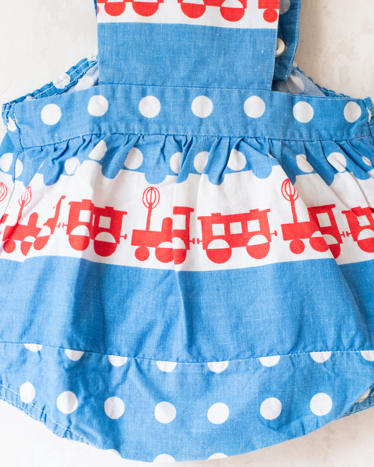 Blue Romper with Trains | 18-24 Months