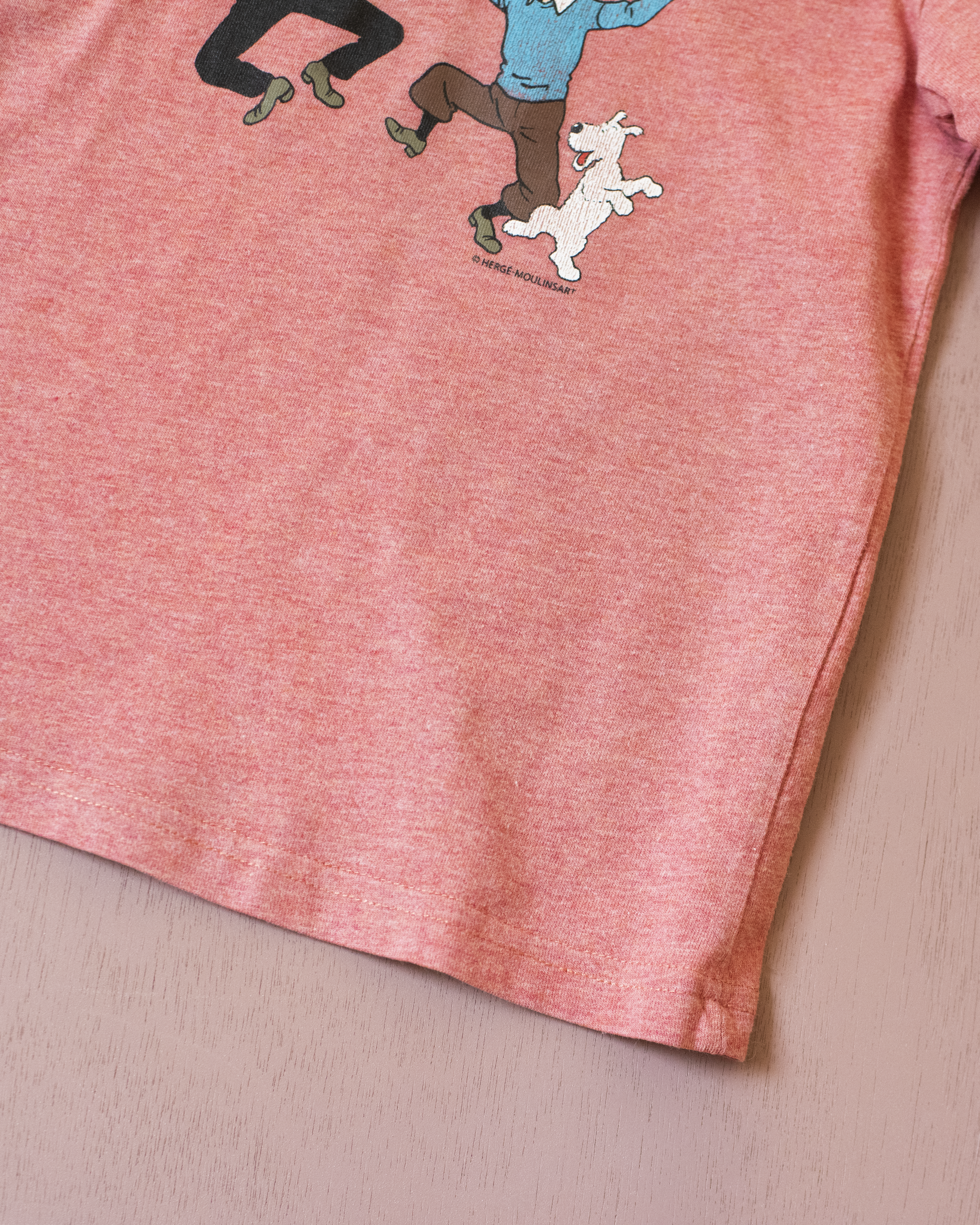 טישירט ורודה עם טינטין | 5-6 שנים